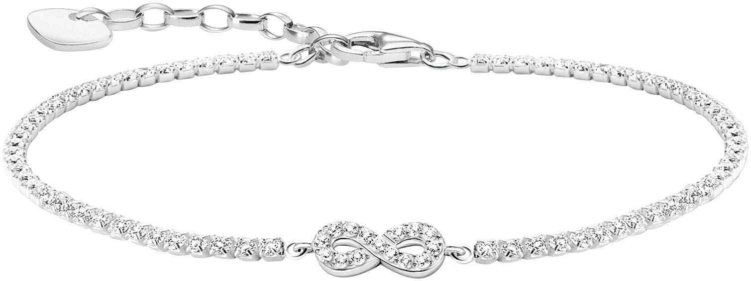 THOMAS SABO Tennisarmband »mit Infinity/Unendlichkeitschleife und Steinen, A2176-051-14-L19v«, mit...