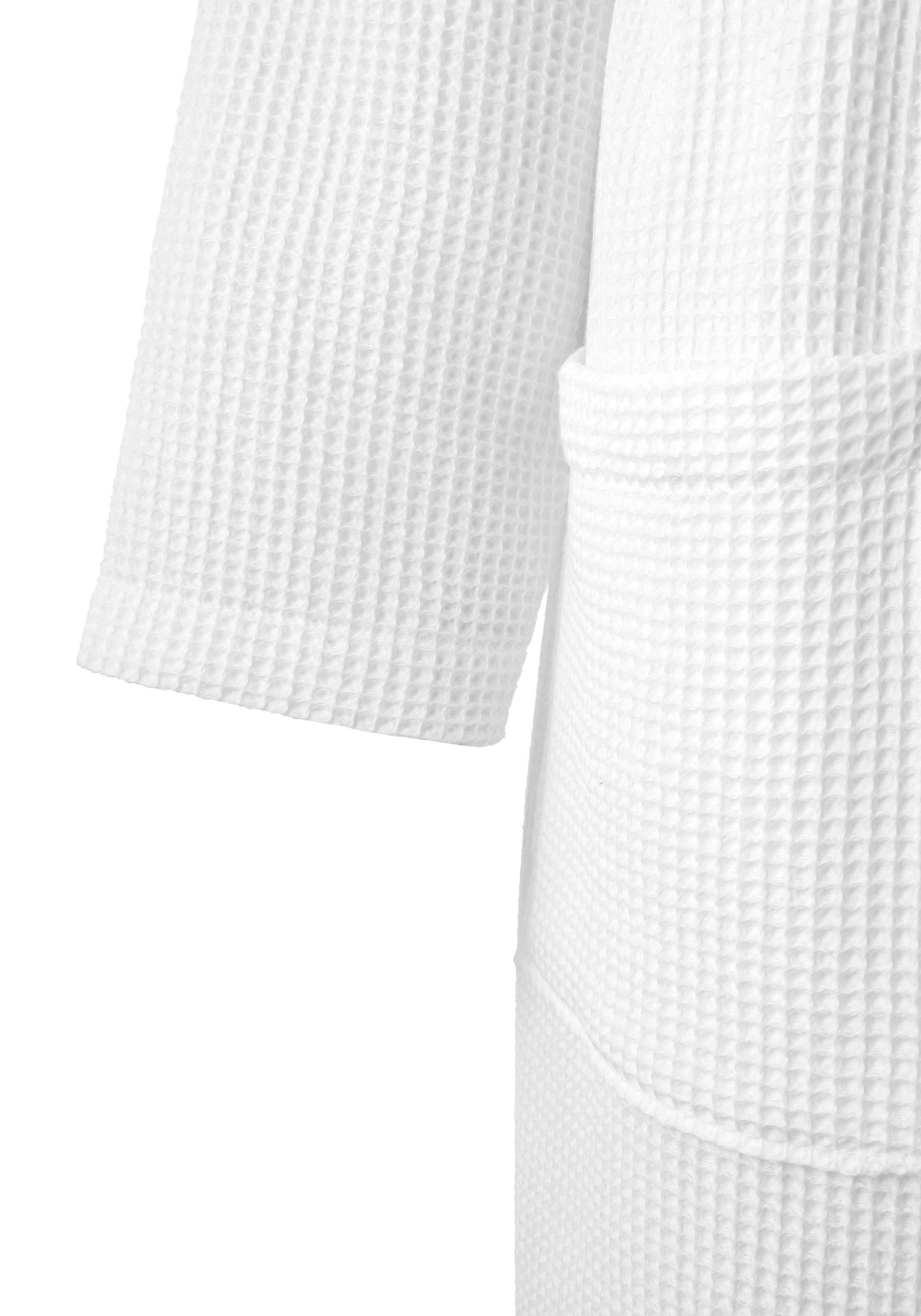 my home Unisex-Bademantel »Inga, Waffelpiqué, ideal für Sauna & Spa, Hotelbademantel«, (1 St.), kleines Packmaß, Taschen, Damen & Herren, S-3XL, Morgenmantel