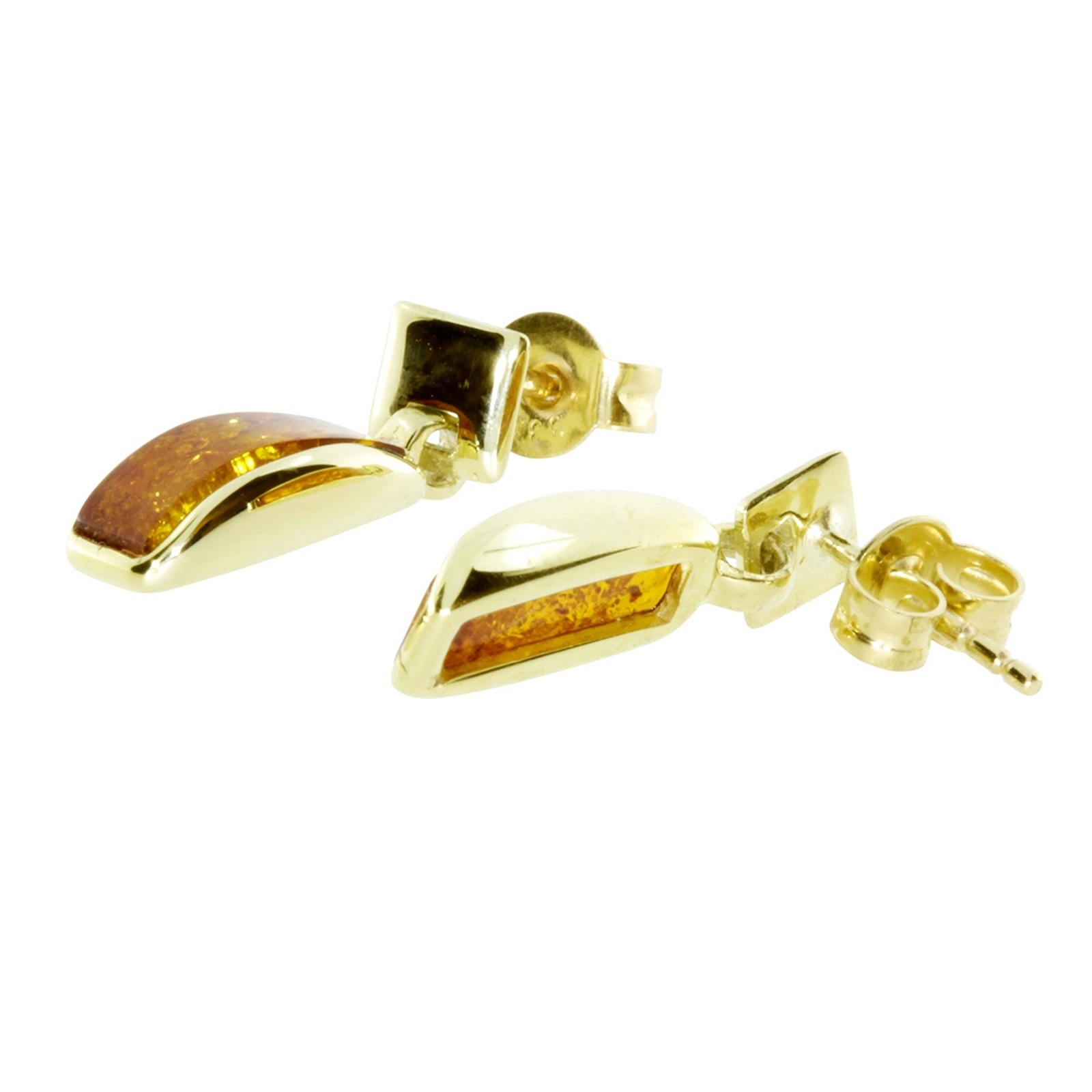 OSTSEE-SCHMUCK Paar Ohrstecker »- Jasmina - Gold 333/000 - Bernstein«