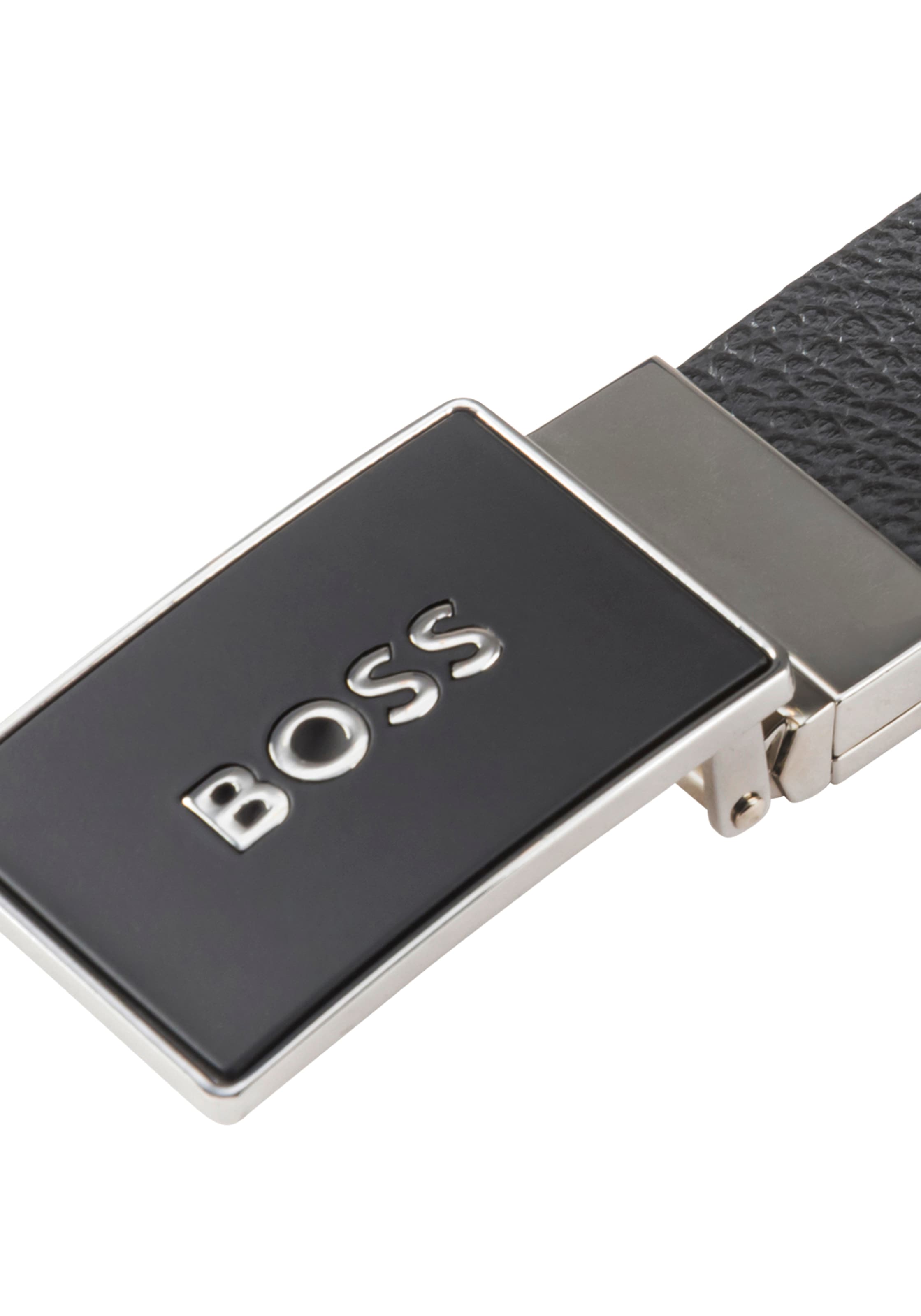 BOSS Ledergürtel »BOSS_Icon-M_Sr35_grp«, mit Markenlabel