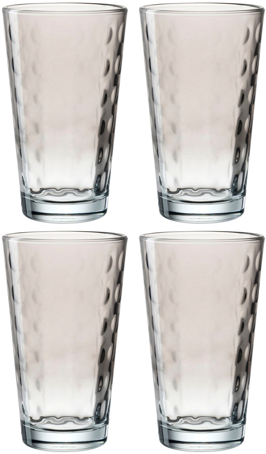 LEONARDO Gläser-Set »OPTIC«, (Set, 4 tlg.), 540 ml, 4-teilig