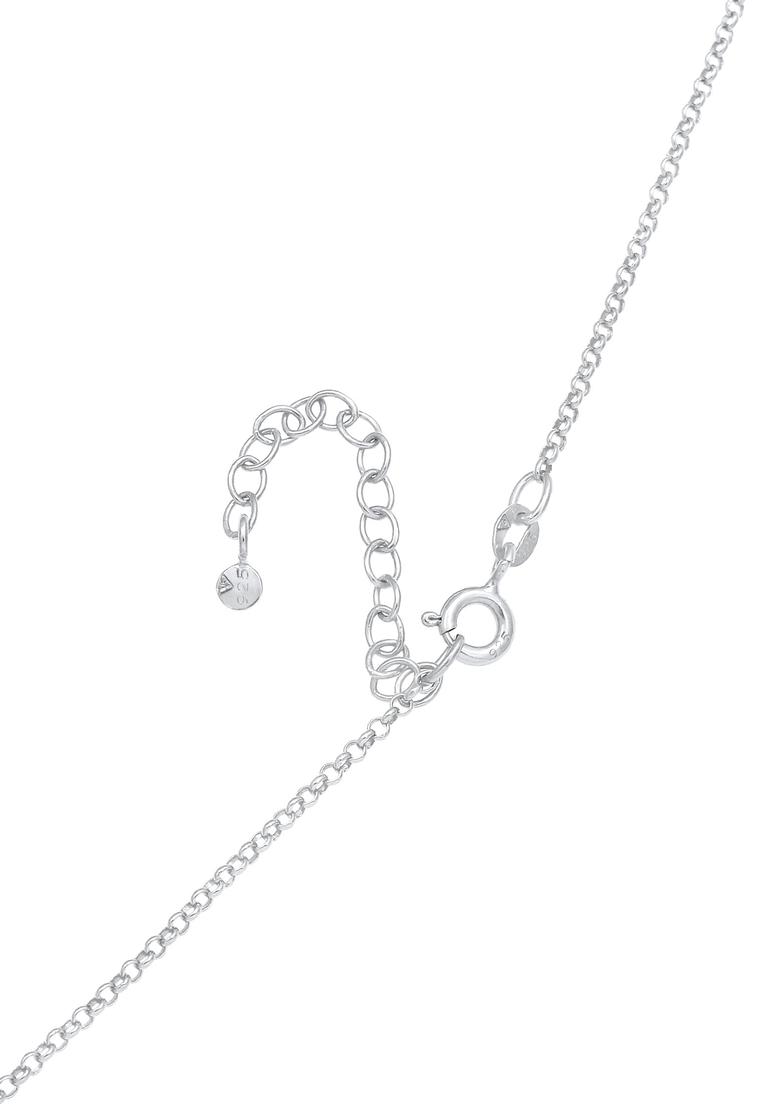 Elli Choker »Halskette Choker Plättchen Coin Geo Kreis Basic 925 Silber«