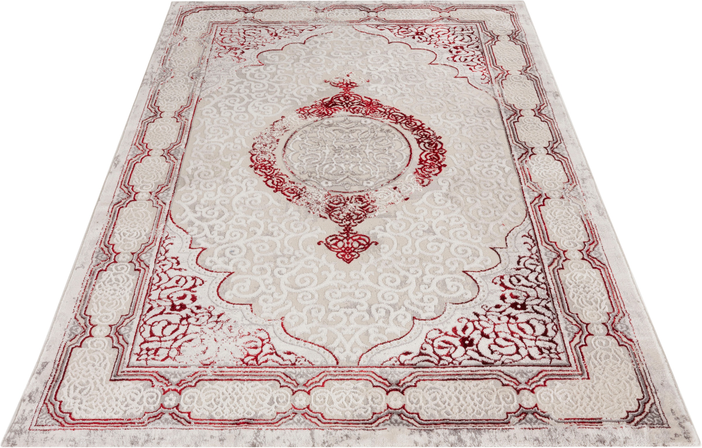 MINT RUGS Teppich »Alain«, rechteckig, 8 mm Höhe, Kurzflor, Orient Design, leichter Glanz, Wohnzimmer, Schlafzimmer, Arbeitszimmer, Robust, Pflegeleicht, Gekettelt