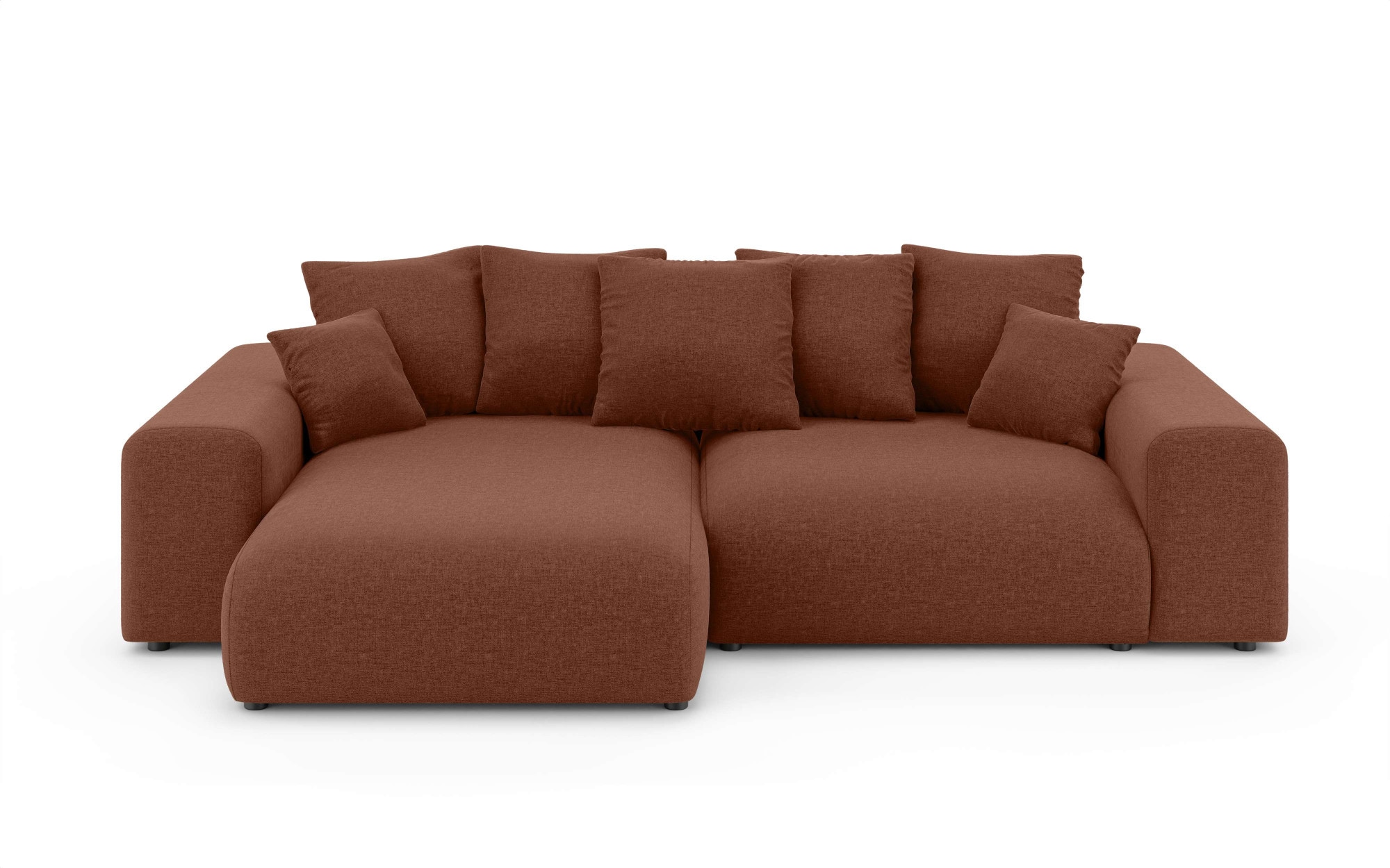 Home affaire Ecksofa »LAKESIDE mit Bettfunktion und Bettkasten, B/T/H 257/166/84 cm«, L-Form, Recamiere beidseitig montierbar, Wellenunterfederung