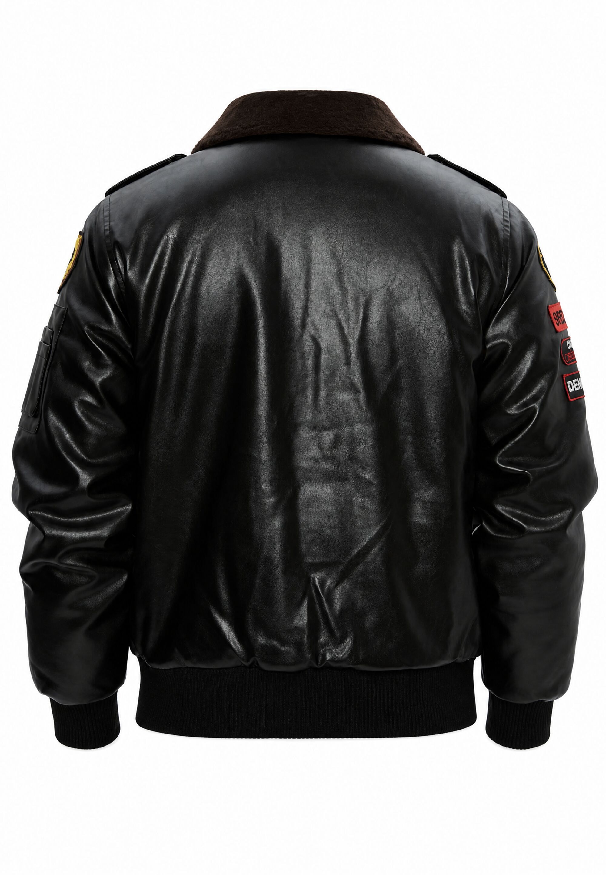 Cipo & Baxx Winterjacke »Winterjacke CM235« mit Kapuze Bomberjacke mit Kunstfellkragen & Patches