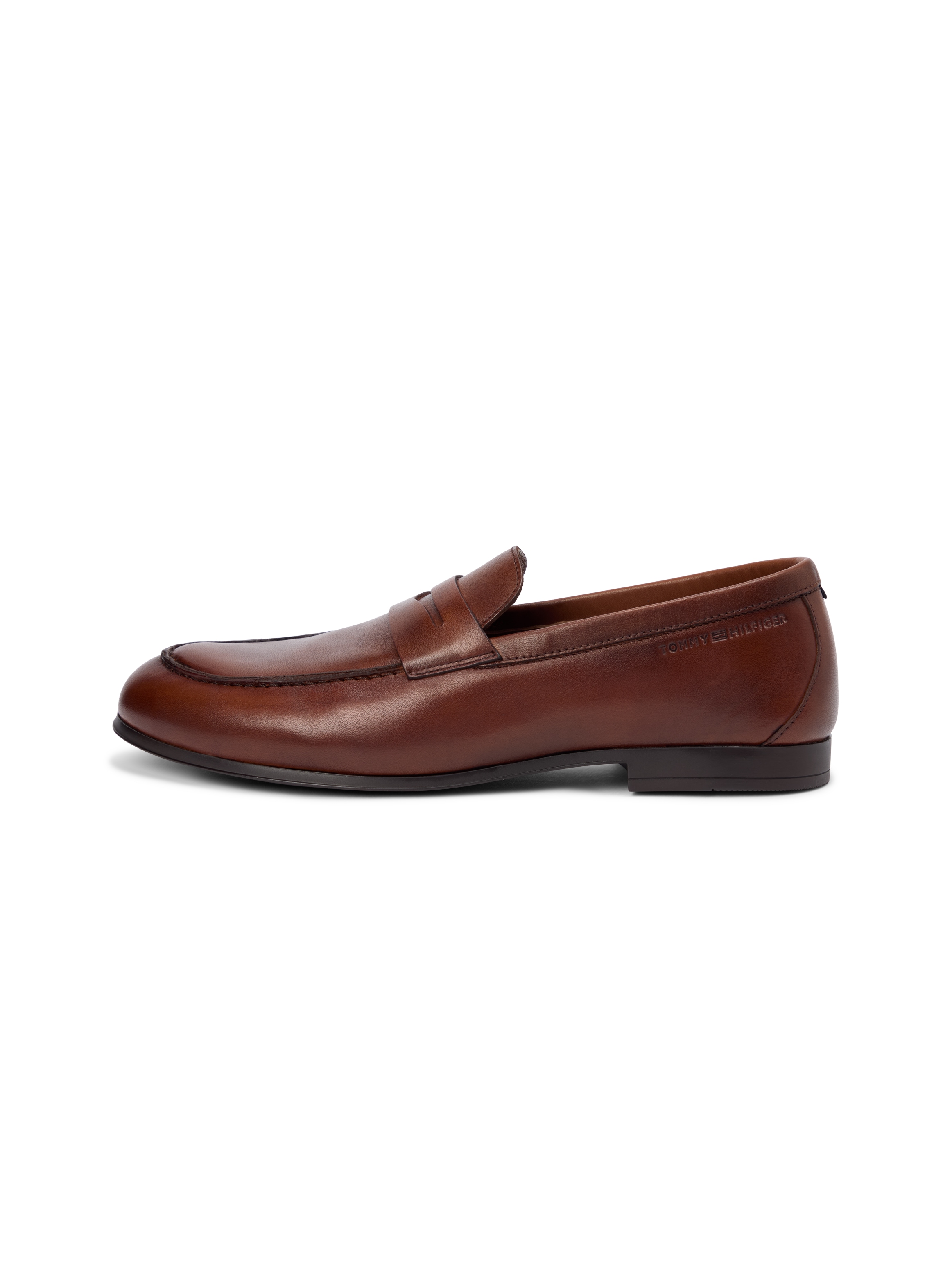 Tommy Hilfiger Loafer »FLEXIBLE SLIM  LEATHER LOAFER«  Blockabsatz, Slipper, Businessschuh mit Zierriegel