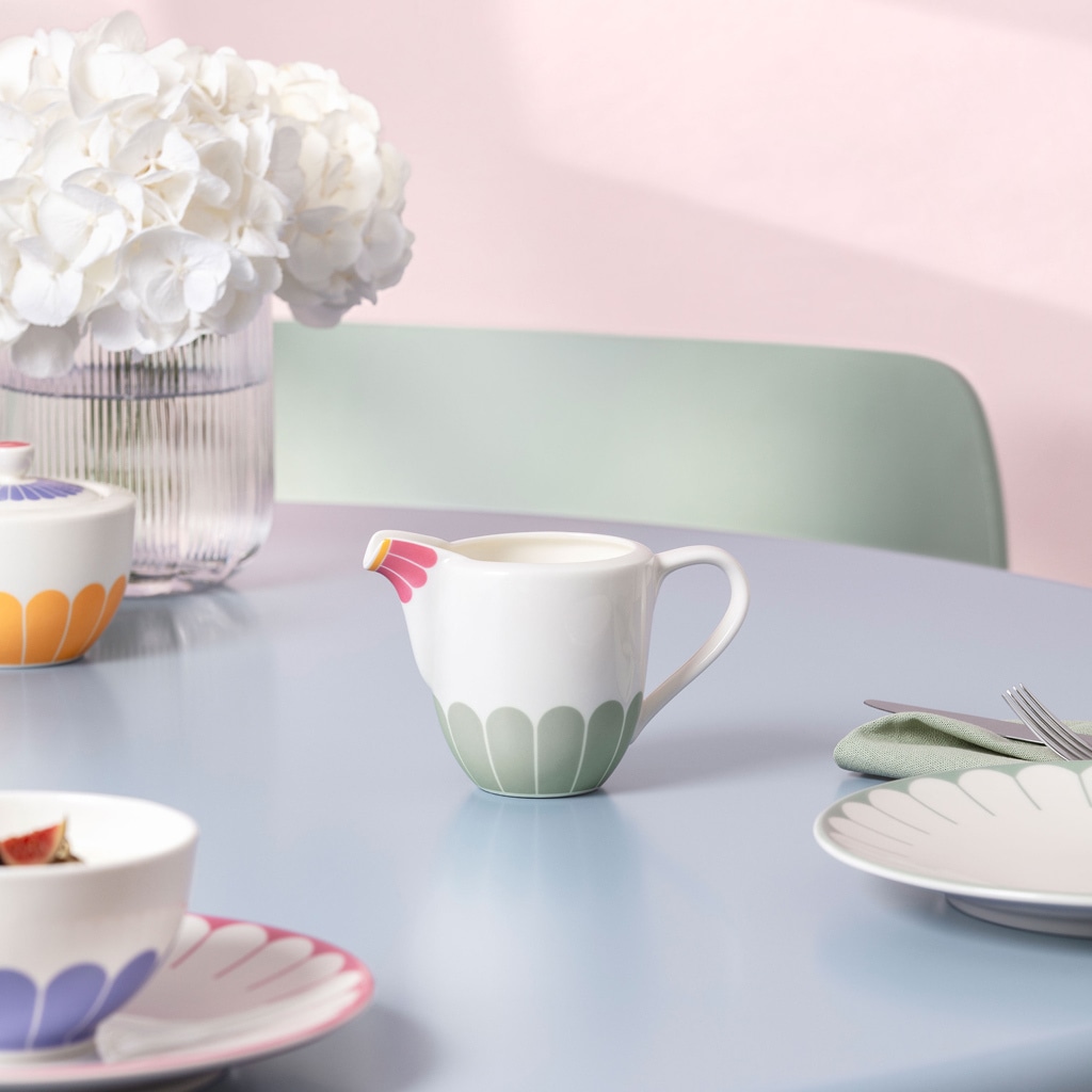 Villeroy & Boch Milch- und Zuckerset »Milch- und Zuckerset Fleur Couleur 2er Set bunt« Spülmaschinenfest, Mikrowellensicher