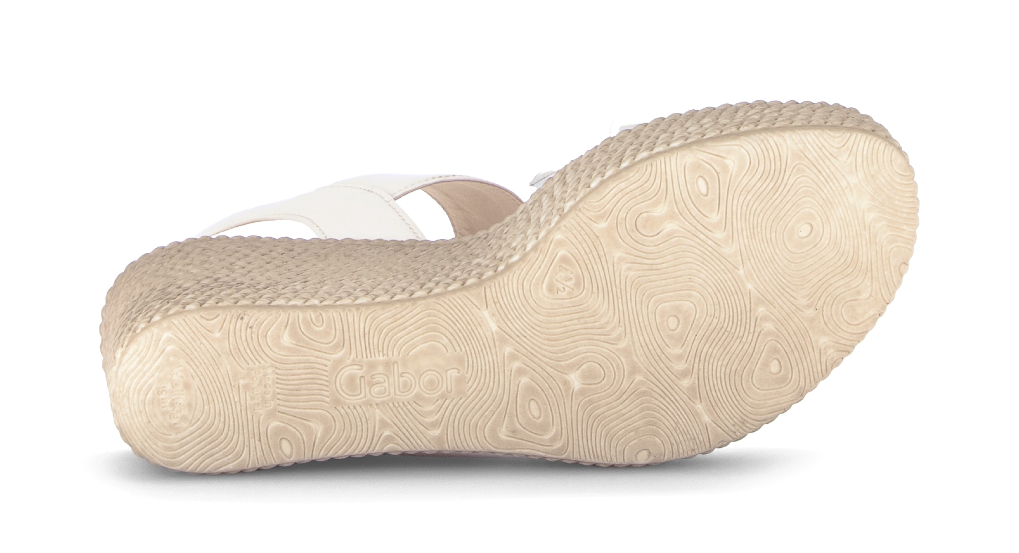 Gabor Keilsandalette  , Sommerschuh, Riemchensandale mit auffälliger Zierschnalle