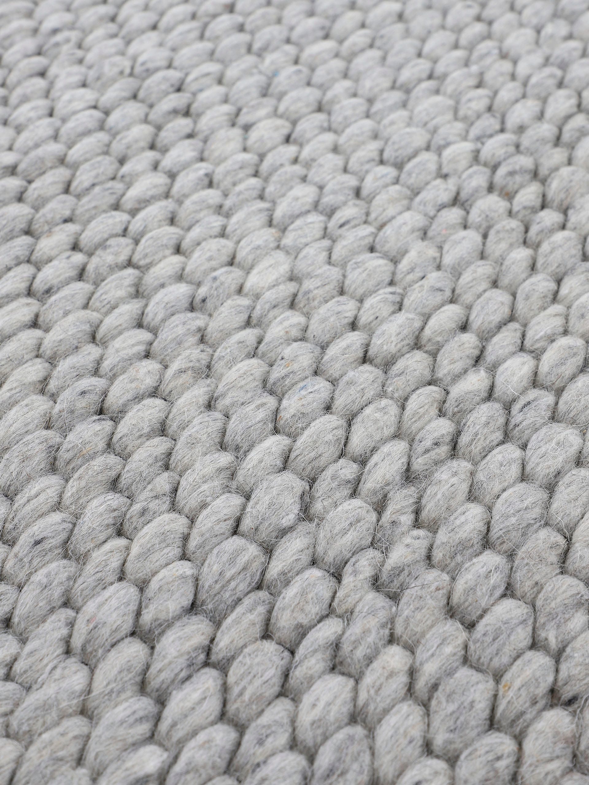 carpetfine Wollteppich »Sina« rund 14 mm Höhe grobe Struktur, Zeitloses Design, reine Wolle, Wohnzimmer