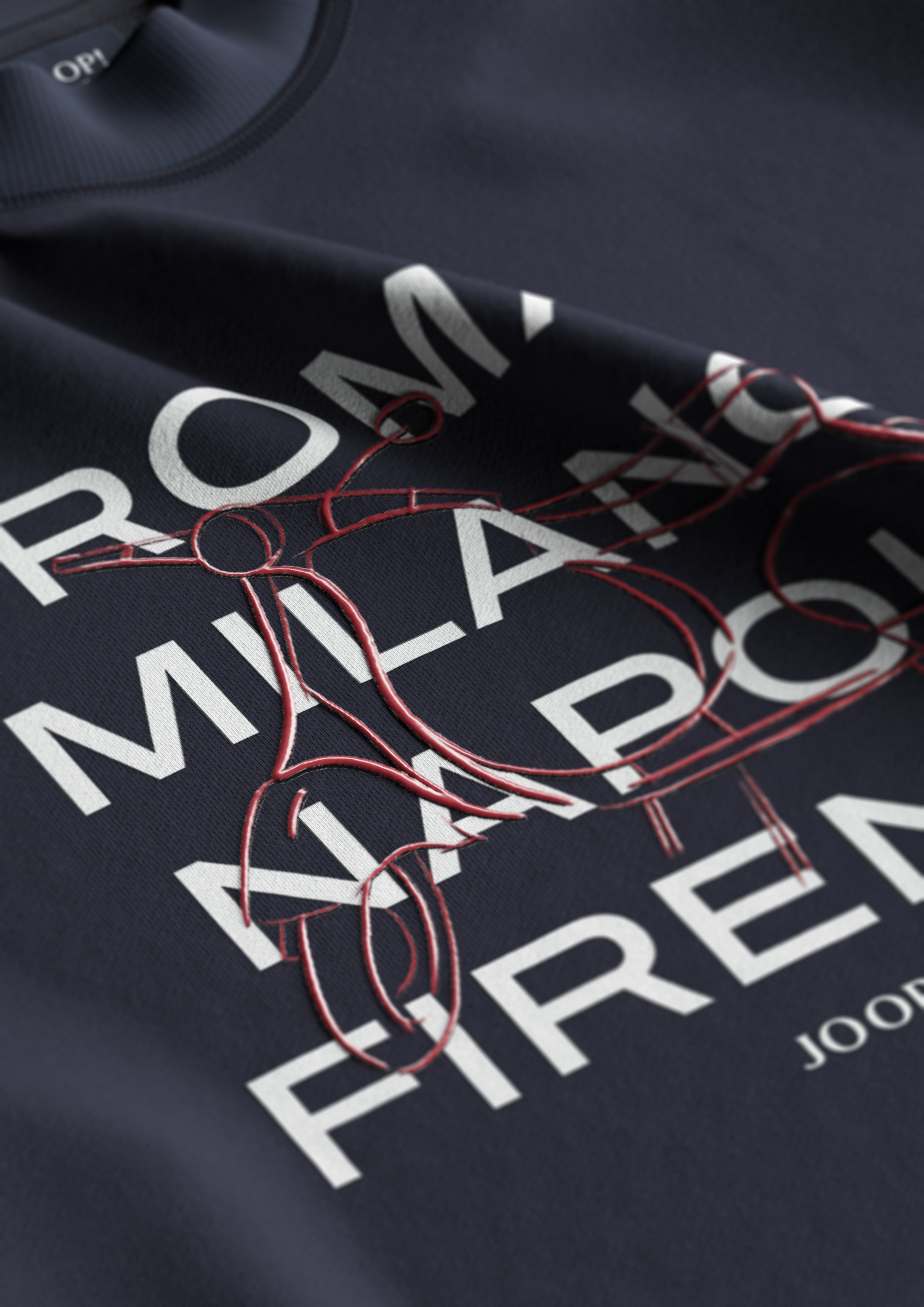 Joop Jeans Sweatshirt »Demos«, Etikett seitlich am Rumpf, Logodruck