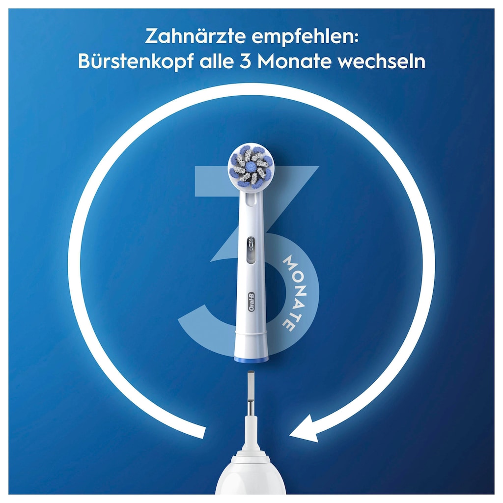 Oral-B Elektrische Zahnbürste »3 3000«, 2 St. Aufsteckbürsten