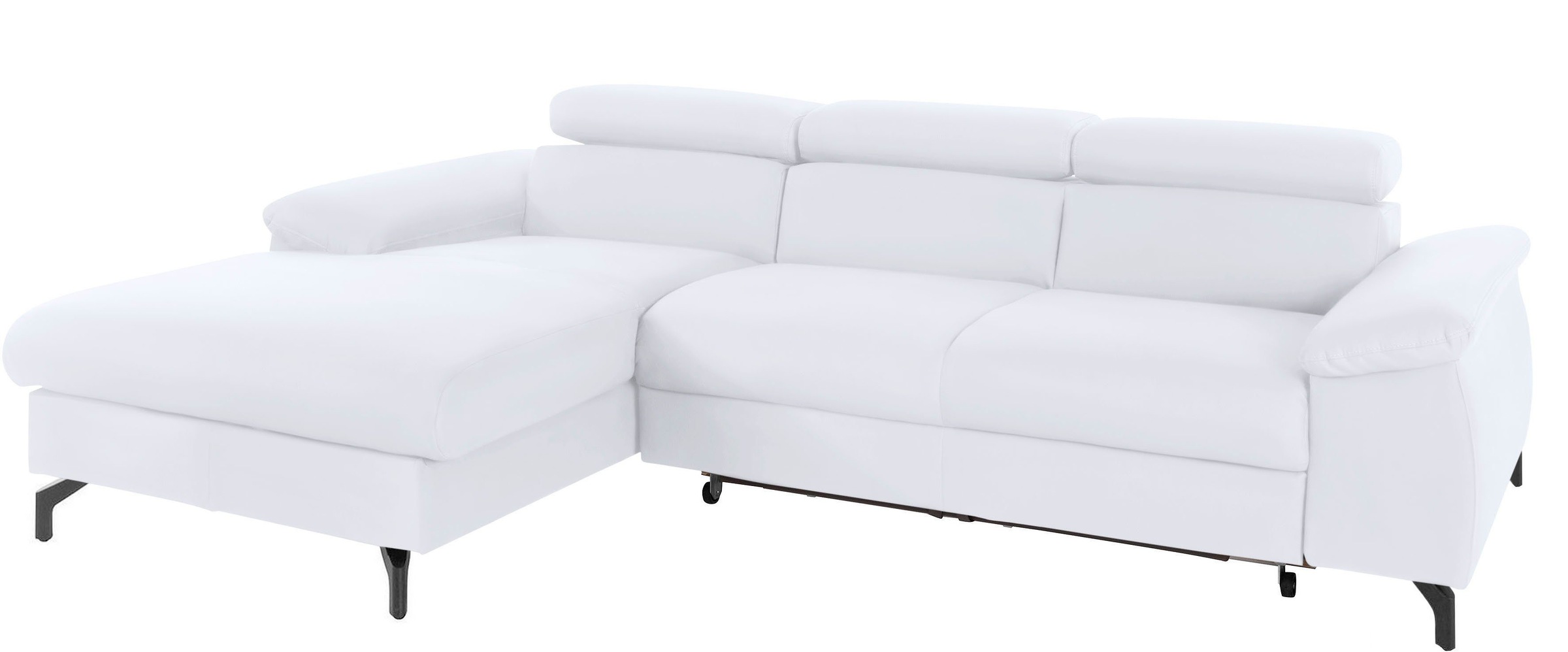 COTTA Polstergarnitur »Komaris L-Form«, (Set), Set bestehend aus: Ecksofa mit Kopfteilverstellung & Hocker
