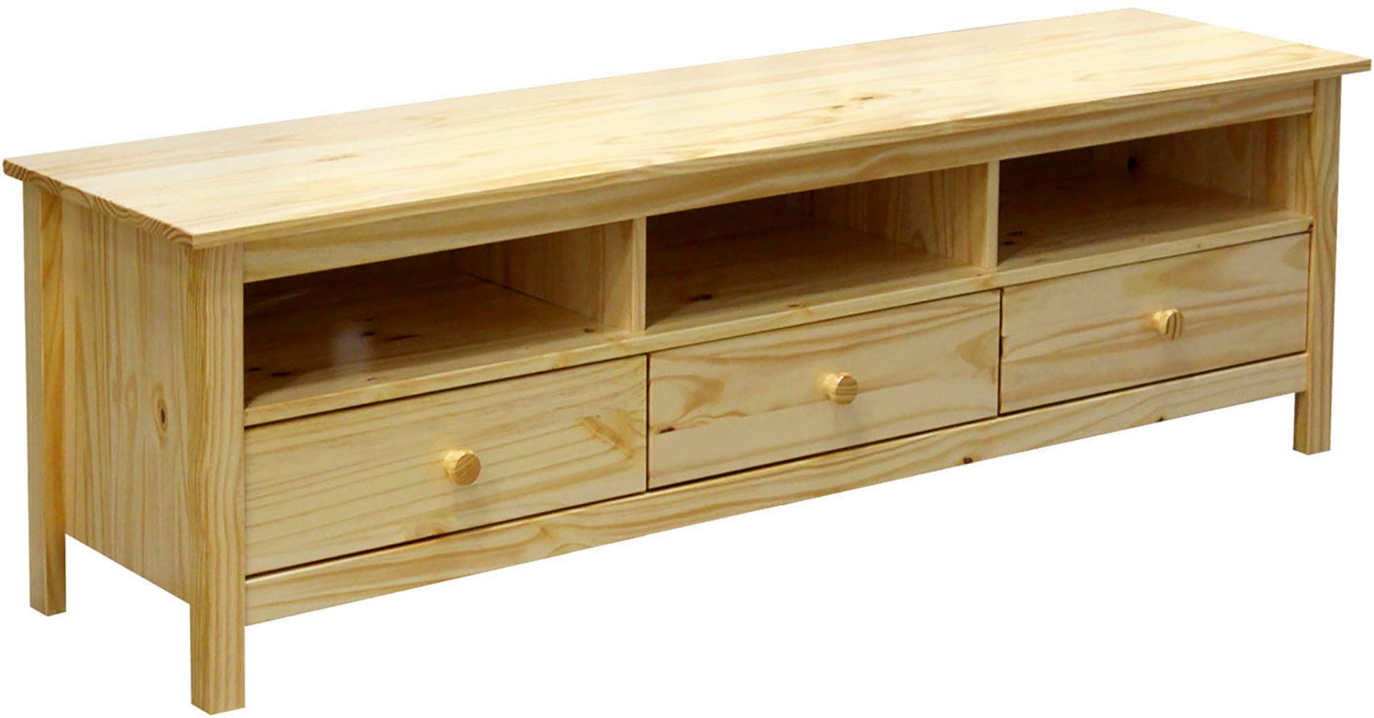 Möbilia Lowboard 1 Stk. tlg. Kommode mit drei Kabeldurchführungen