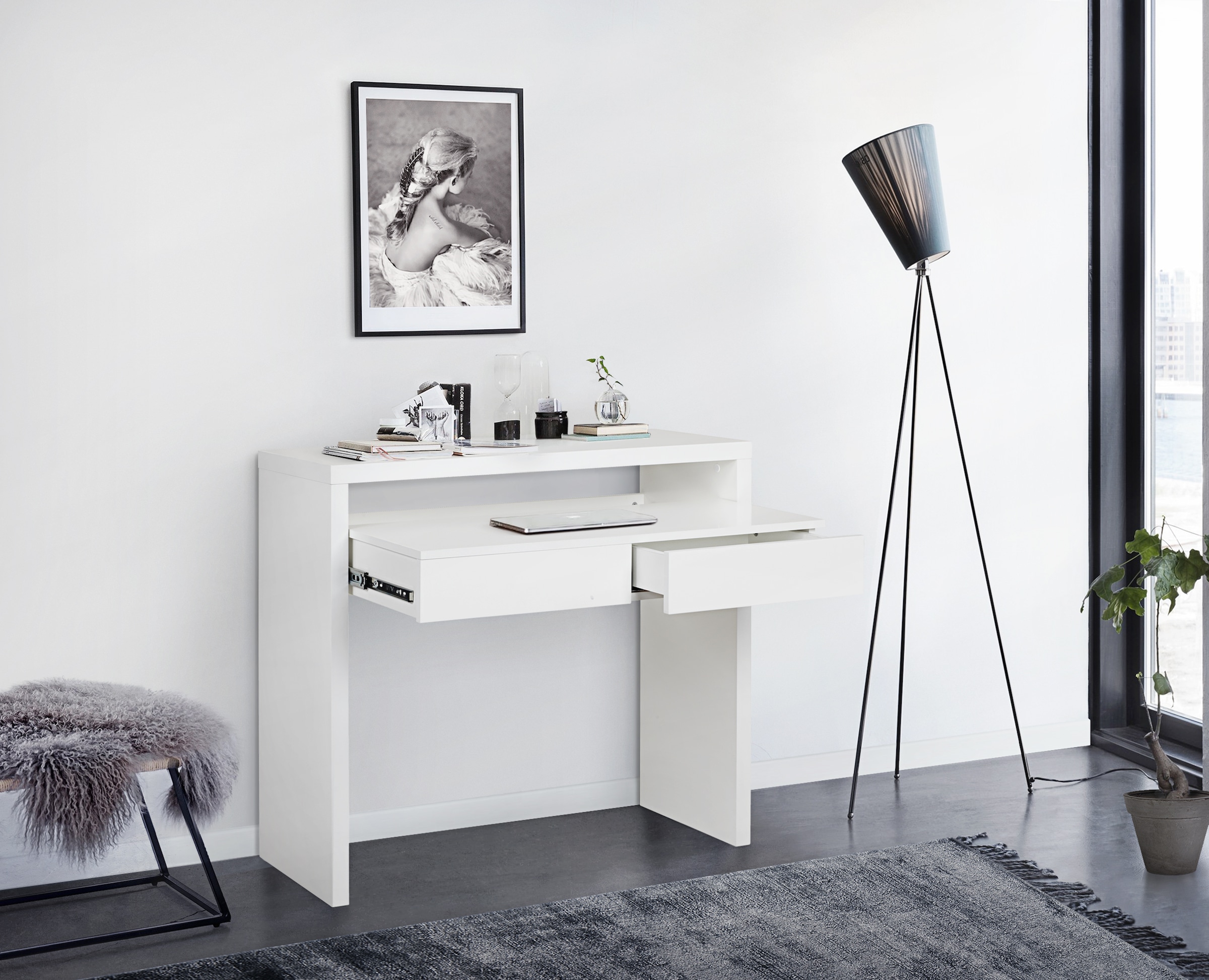 Woodman Schreibtisch »Console10«, puristisches Design, Breite 36 - 56 cm  OTTO Online Shop