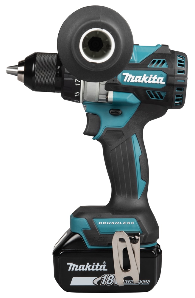 Makita Akku-Bohrschrauber »»DDF492RG3J« 18V, max. 141 Nm, Inkl. 3x 6Ah Akku und Ladegerät« extrastark, bürstenlos, für intensive Bohrungen und Verschraubungen