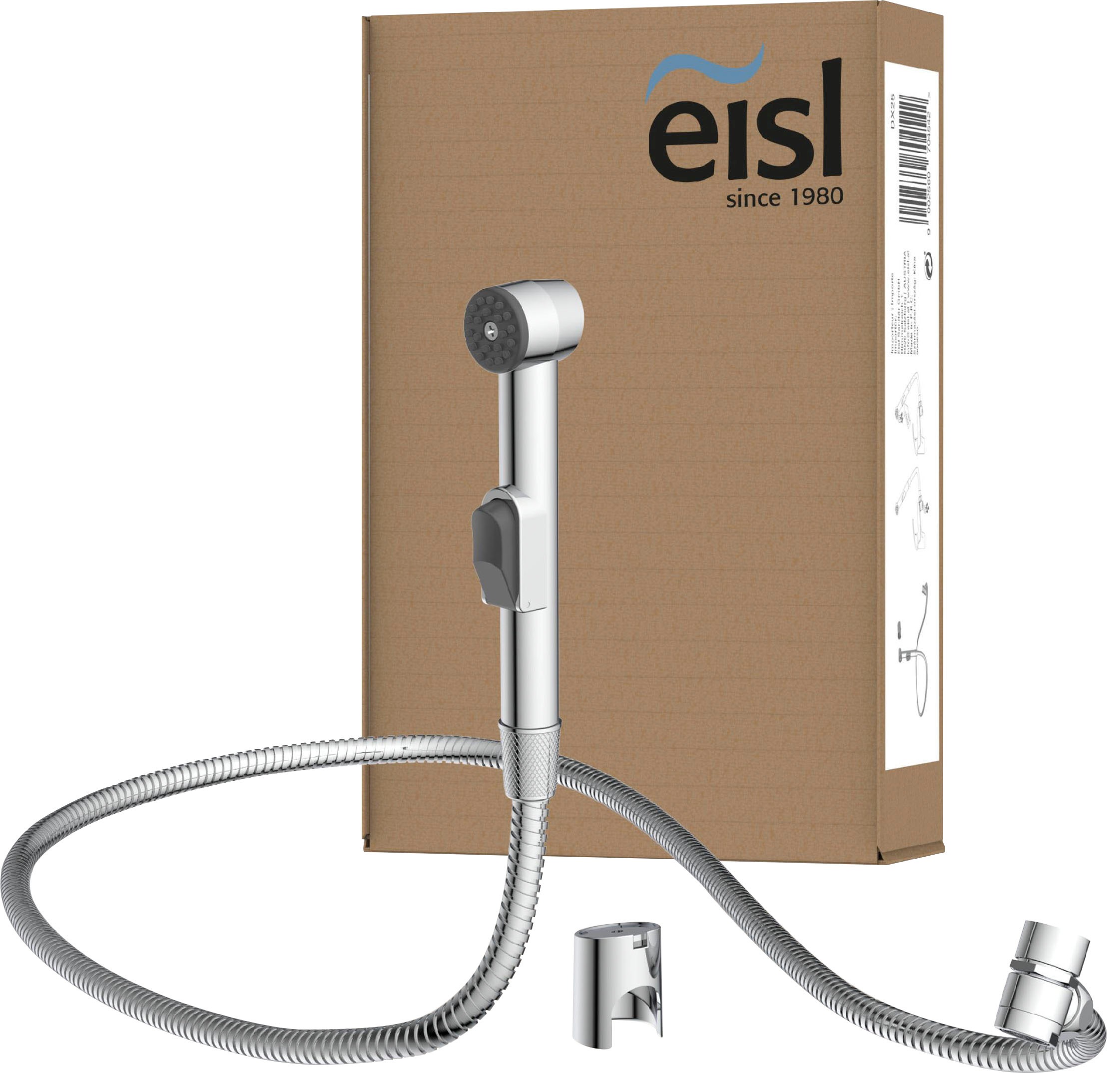 Eisl Brausegarnitur, Kunststoff-Brauseschlauch mit Handbrausehalter