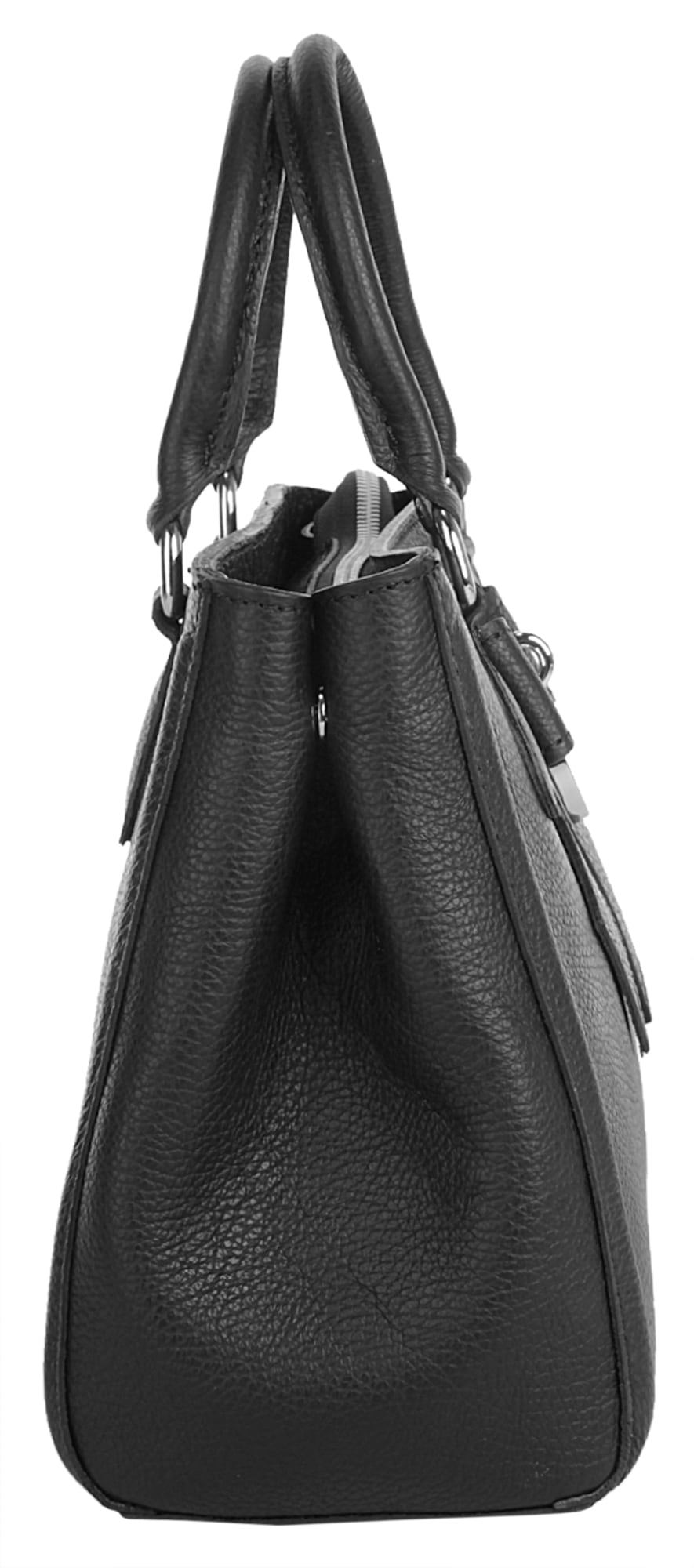 Cluty Henkeltasche »CLUTY Damen Handtasche SOLCUORE echt Leder, Made in Italy« echt Leder, Made in Italy