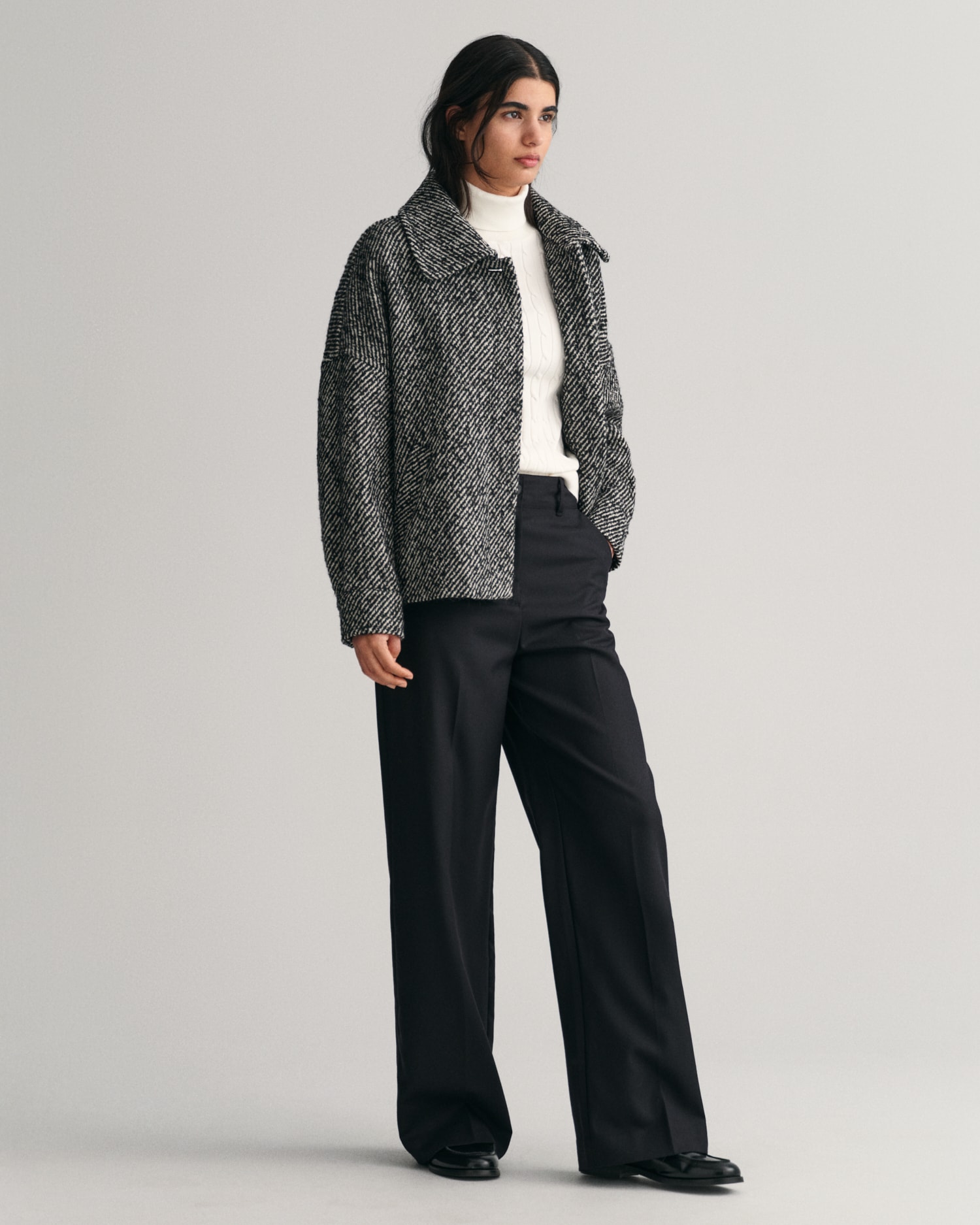 Gant Rollkragenpullover »STRETCH COTTON CABLE TURTLENECK« mit Zopfmuster
