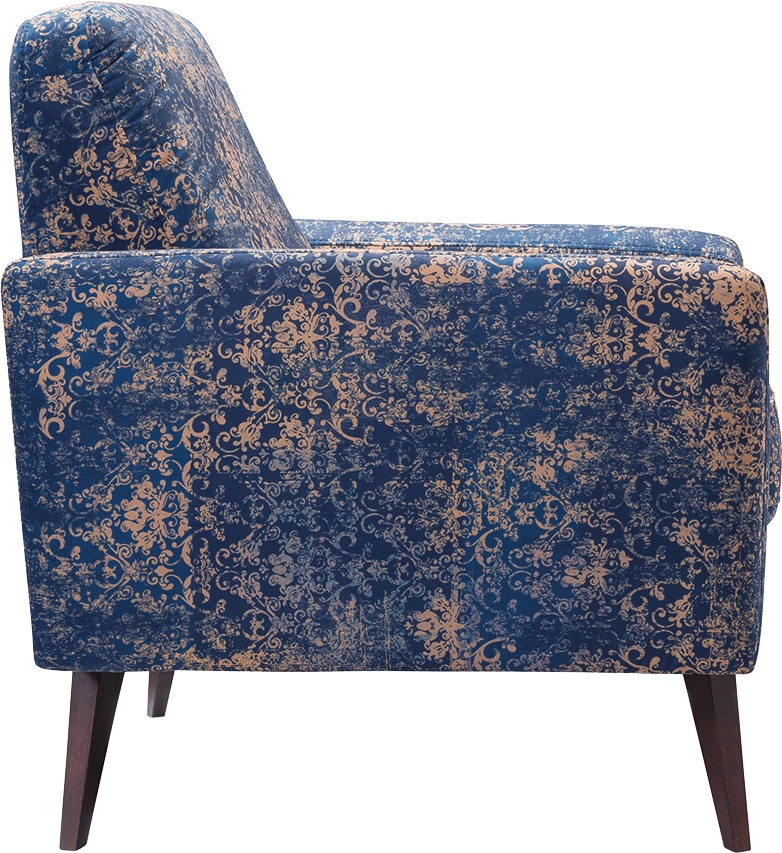 exxpo - sofa fashion Sessel »Side, bequemer Loungesessel mit extravagantem Bezug«