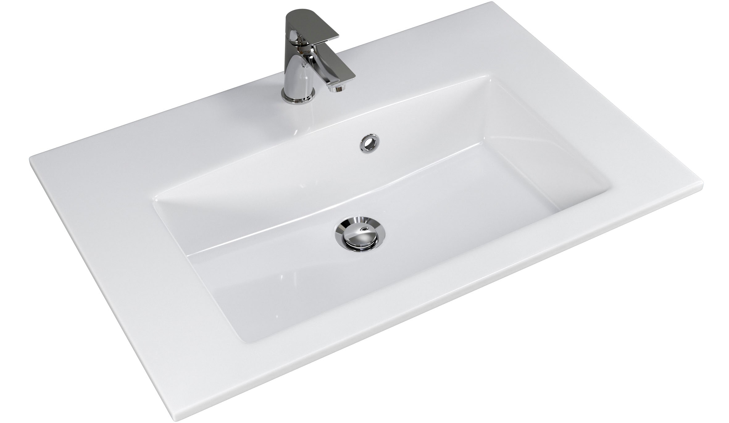 Saphir Badmöbel-Set »Trentino 2-tlg Mineralmarmor-Waschtisch,Spiegelschrank mit LED-Leuchte«, (3 St.), Badmöbel-Set 77cm breit, inkl. Türdämpfer, 3 Türen, 2 Auszügen