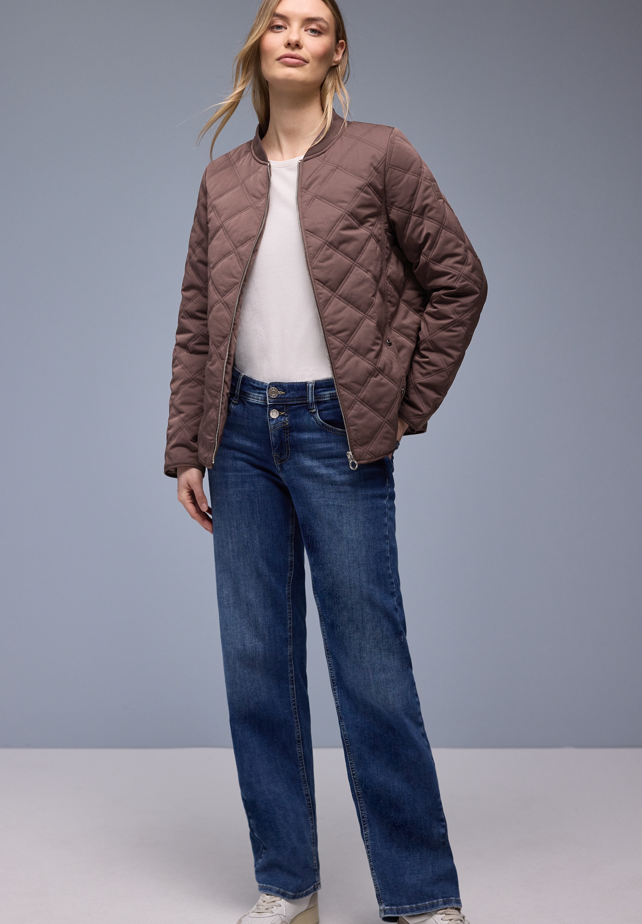 STREET ONE Steppjacke mit Kapuze mit abnehmbarer Kapuze,