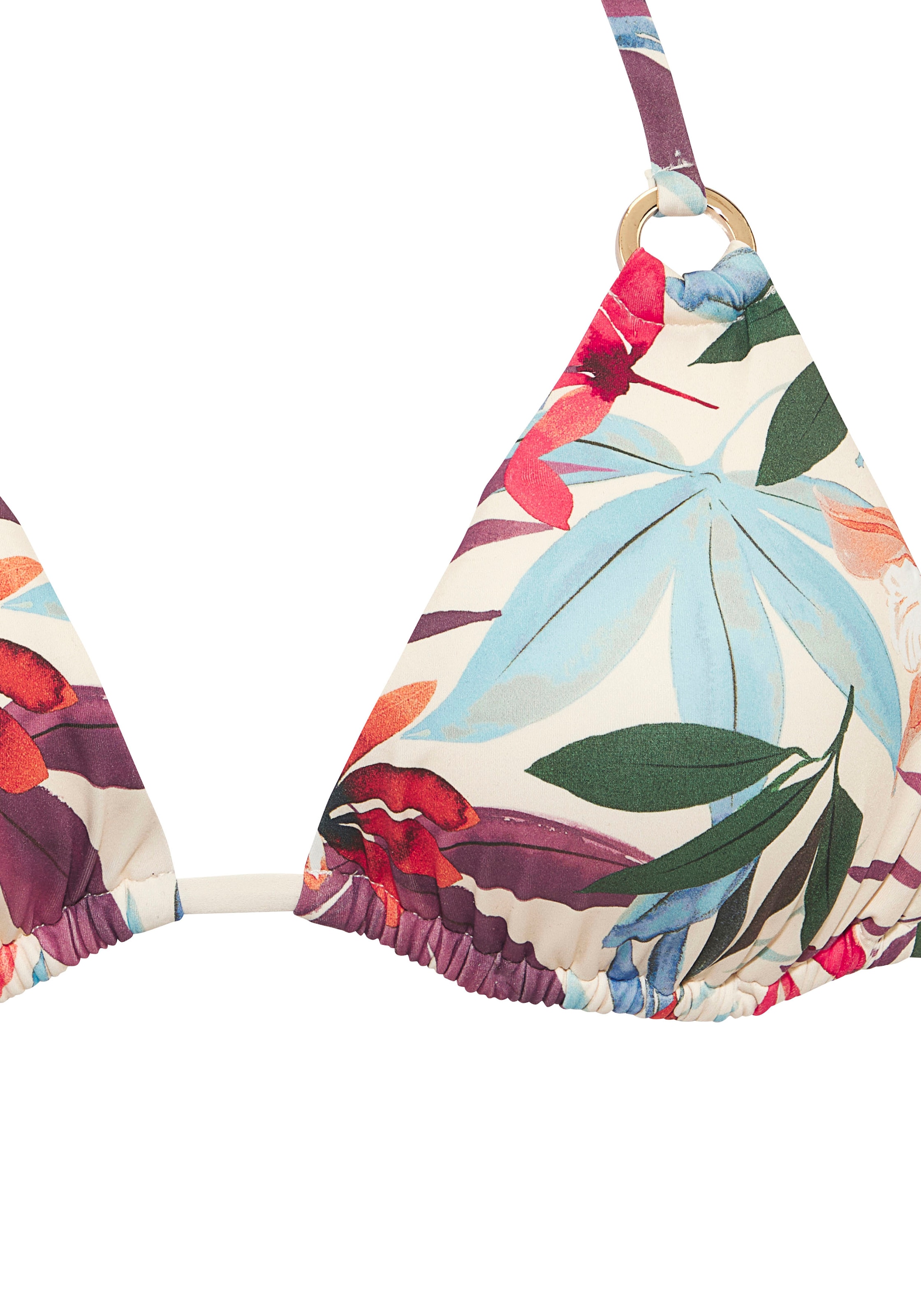 LASCANA Triangel-Bikini-Top »Imani«, mit sommerlichem Blätterprint