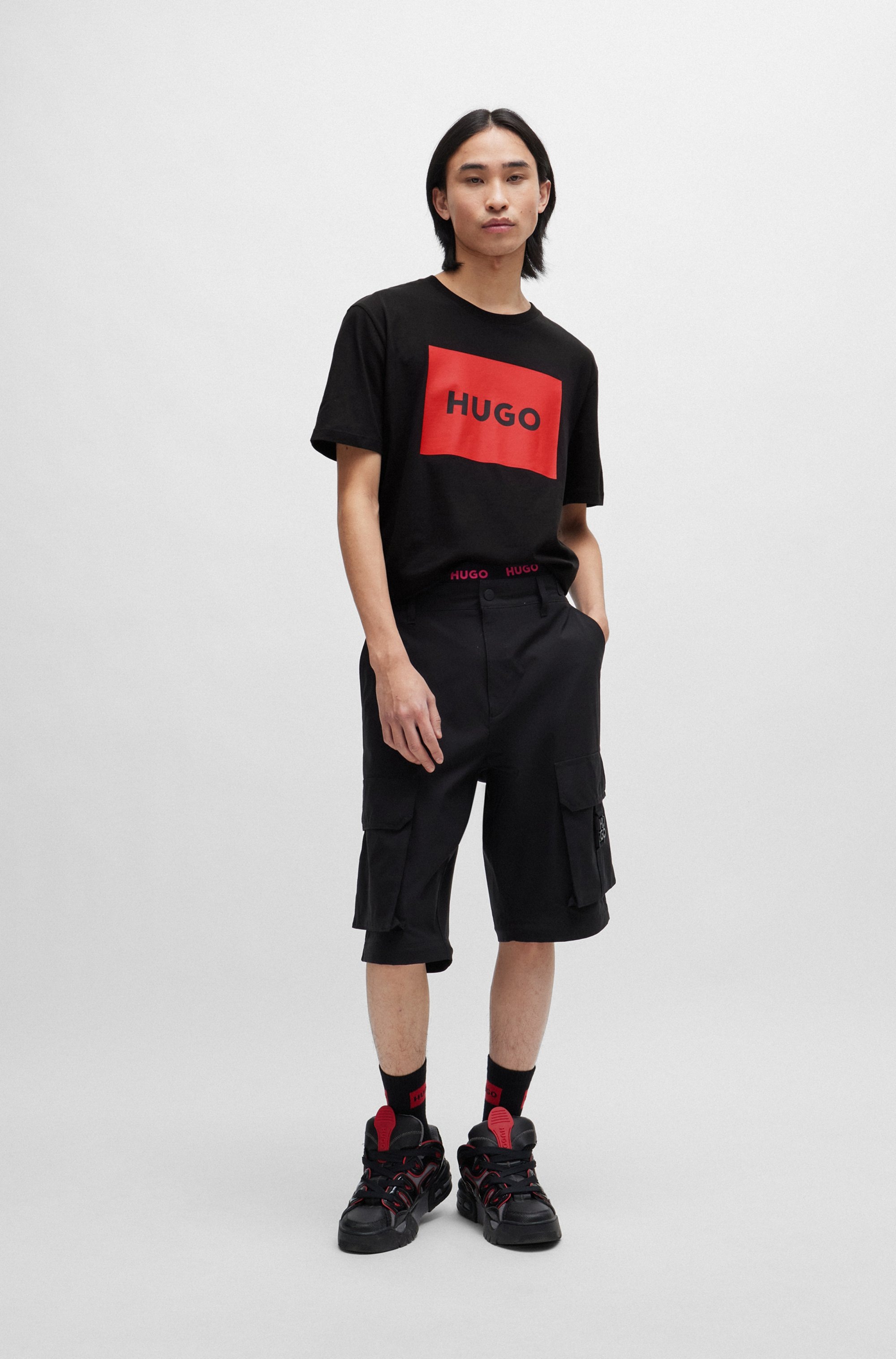 HUGO T-Shirt »Dulive« Rundhalsausschnitt, Regular Fit, Basic Must Have, HUGO Logo Gummidruck