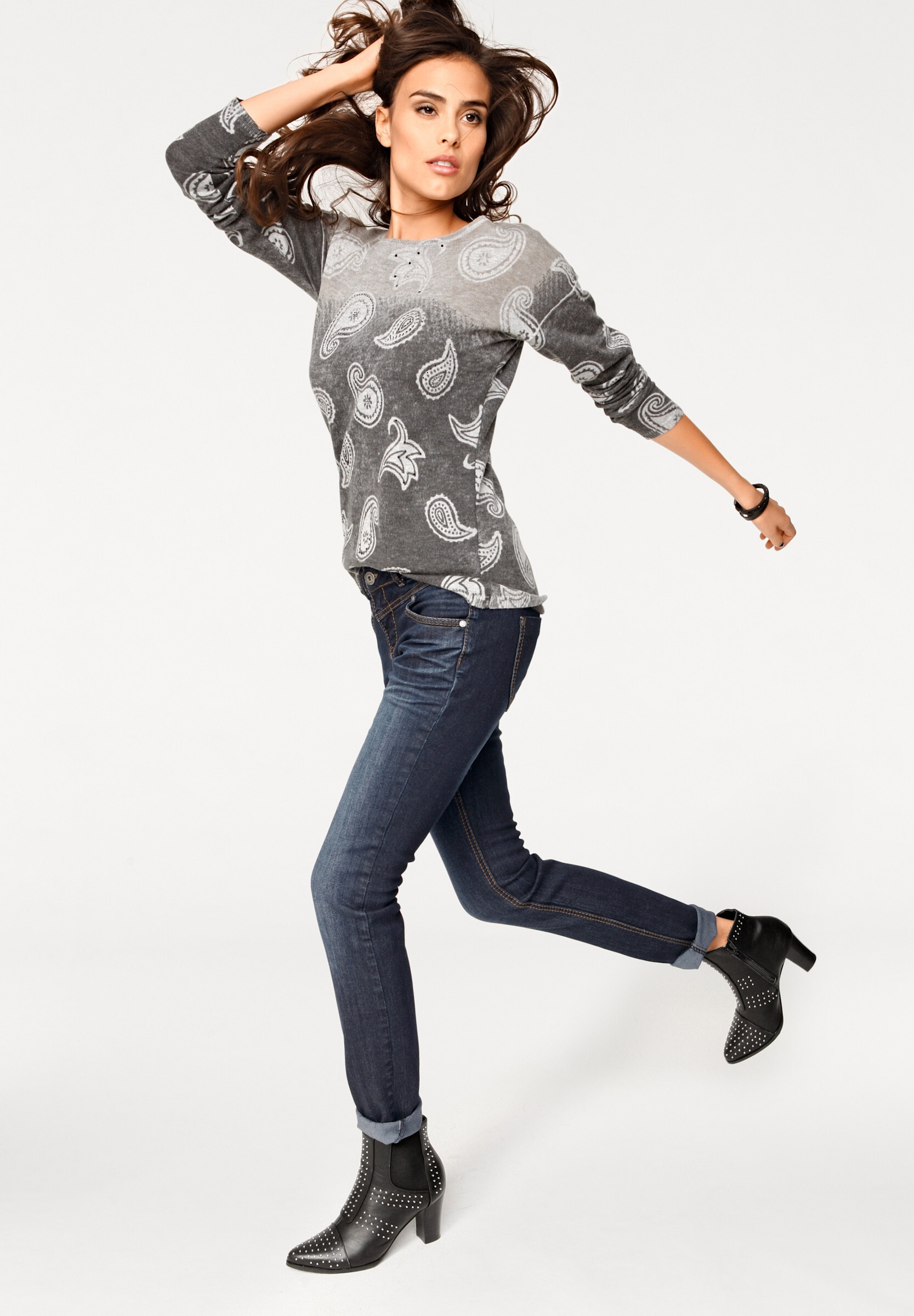 heine Skinny-fit-Jeans »Skinny-Jeans Skinny Jeans mit vertiefter Leibhöhe«