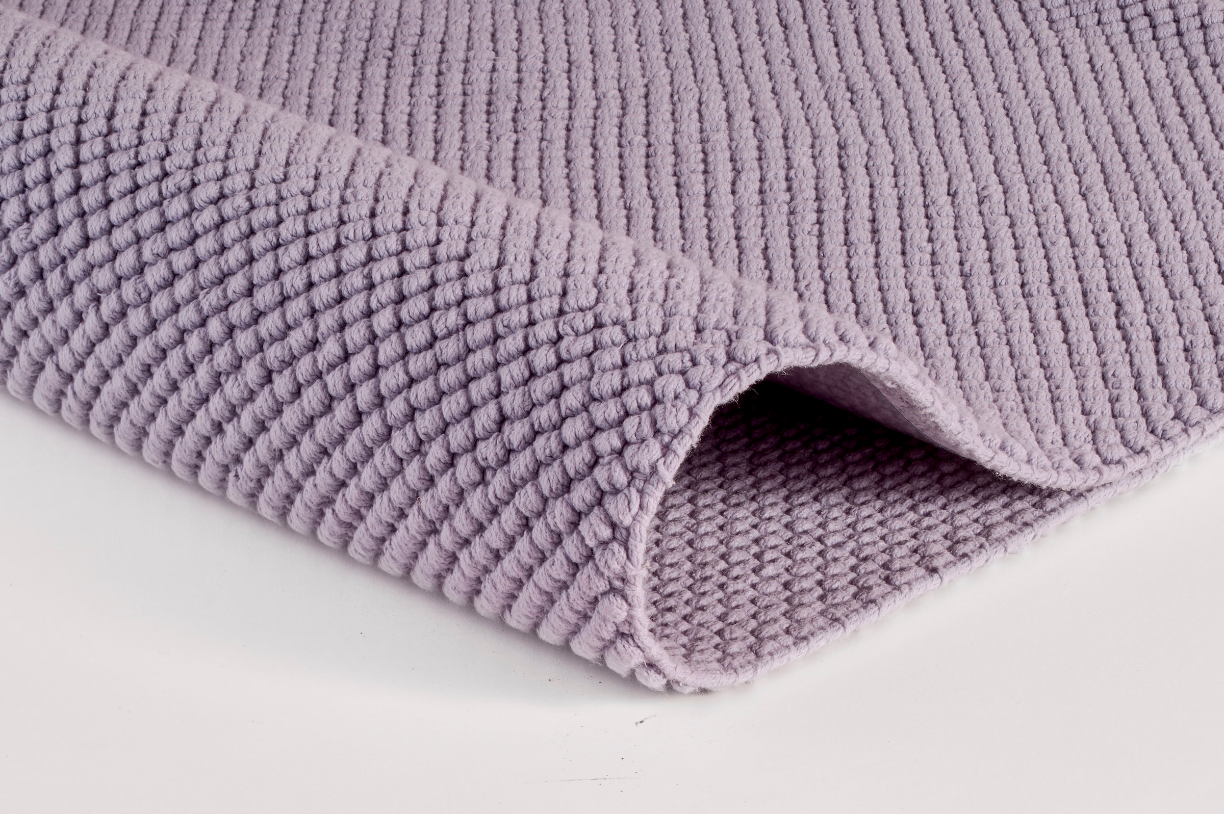 Kleine Wolke Badematte »Punto« Höhe 5 mm rutschhemmend beschichtet fußbodenheizungsgeeignet Badteppich, Uni Farben, Oberfläche reine Baumwolle