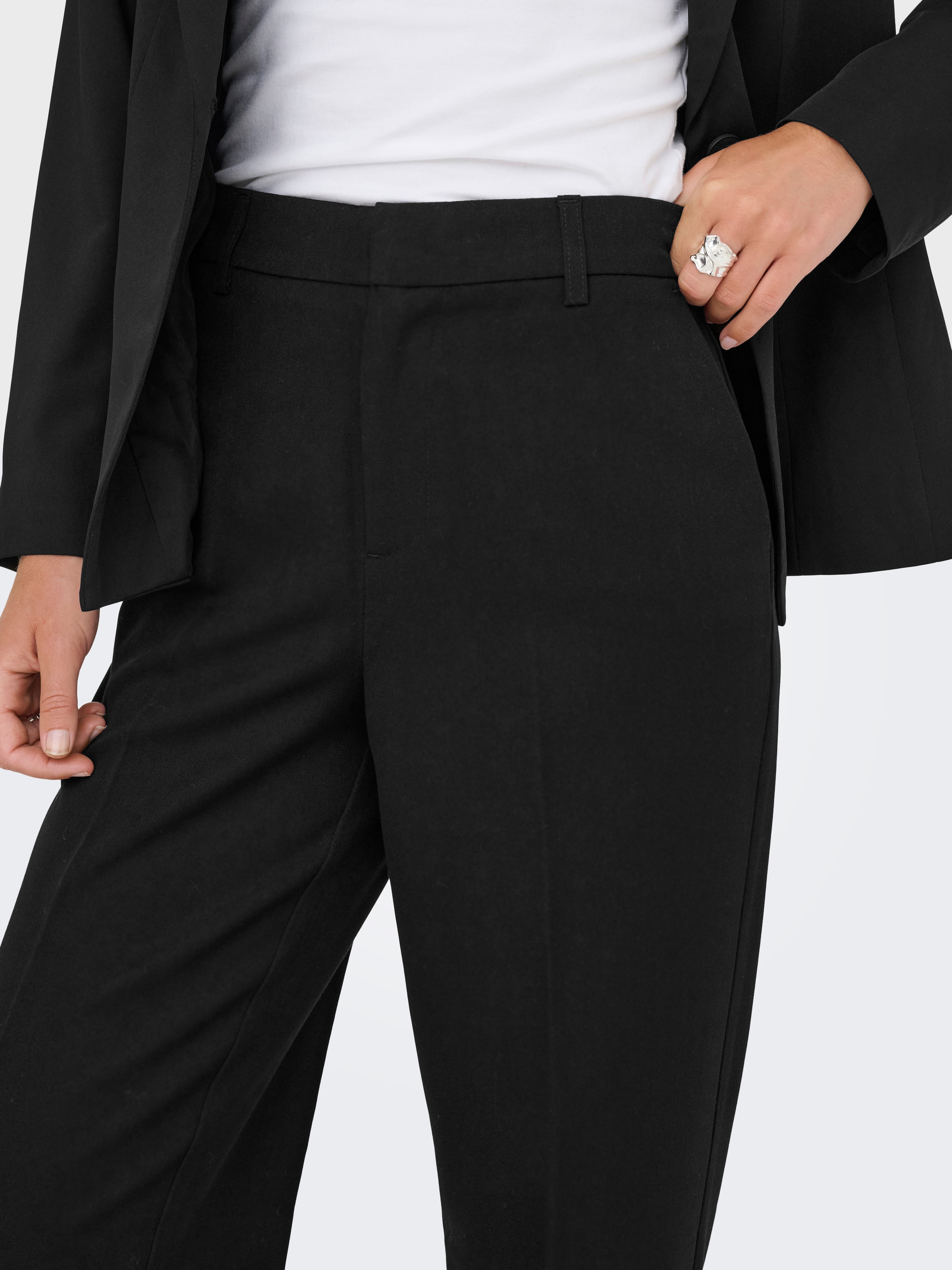 ONLY Anzughose »ONLHATTIE-LANA HW W MEL PANT TLR NOOS«  Materialmix