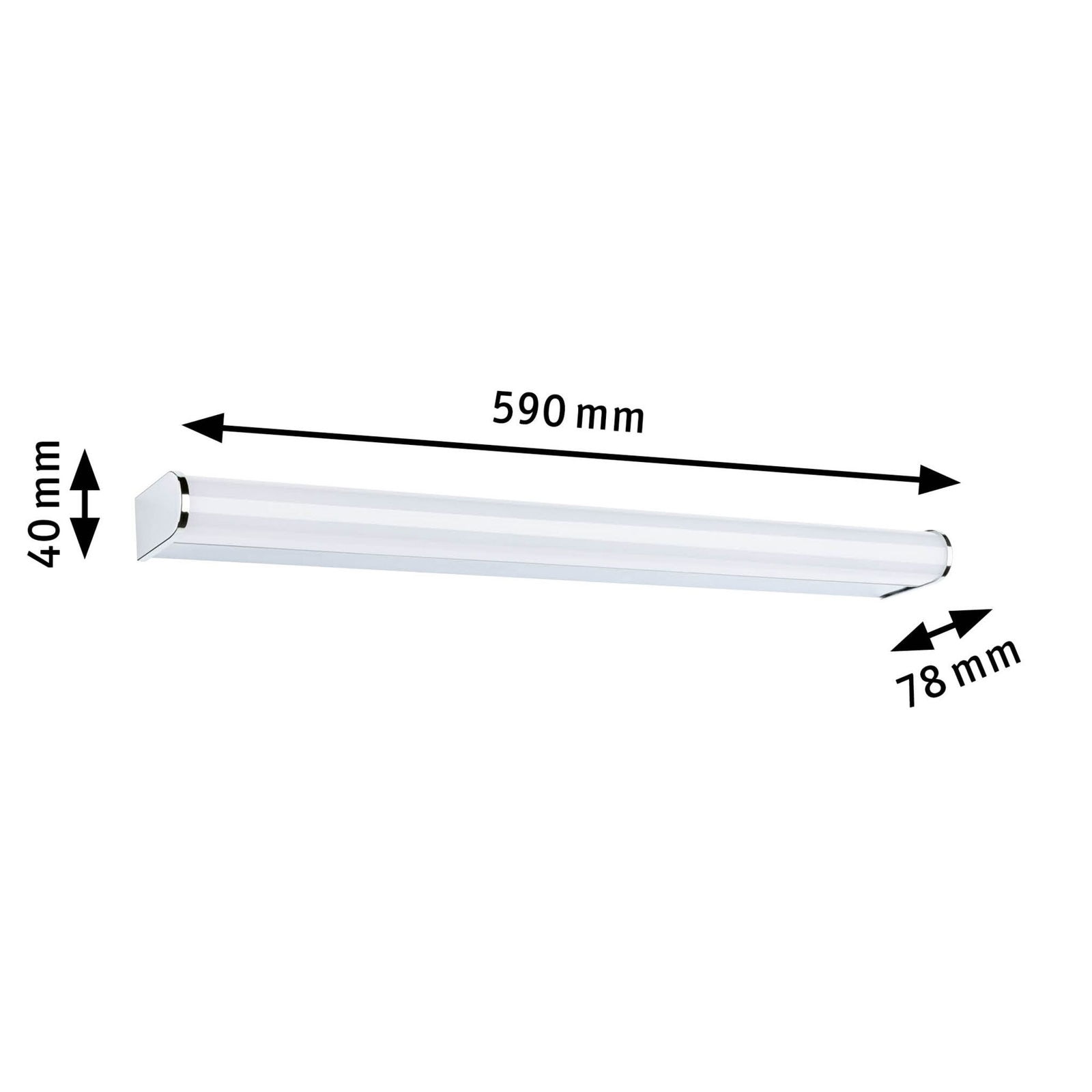Paulmann LED Wandleuchte »Selection Bathroom LED Wandleuchte Arneb IP44 3000K 1000lm 230V 12,5 W« 1 Stk. Warmweiß