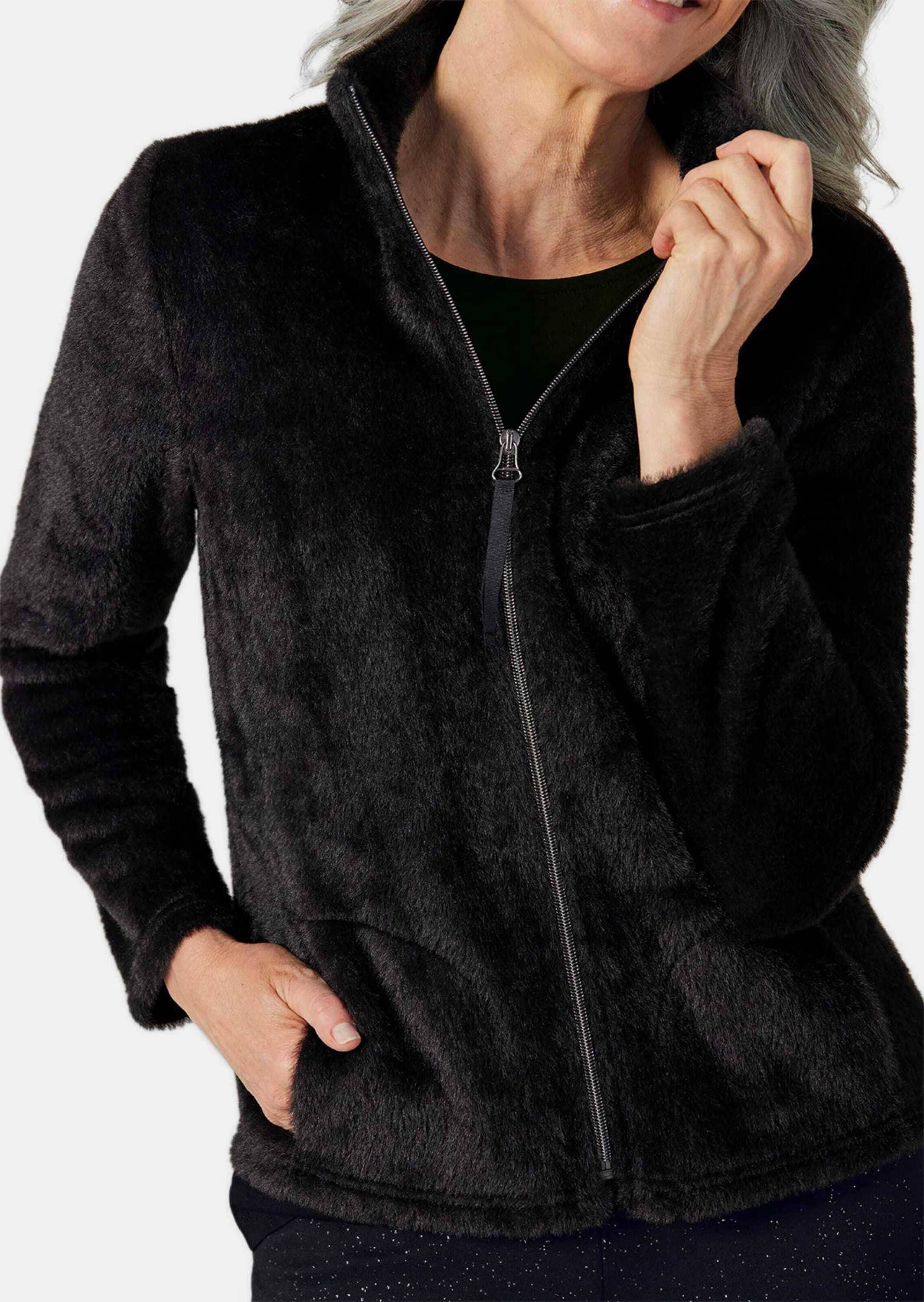 GOLDNER Kurzjacke »Kurzgröße Teddyjacke mit Glanzeffekt«