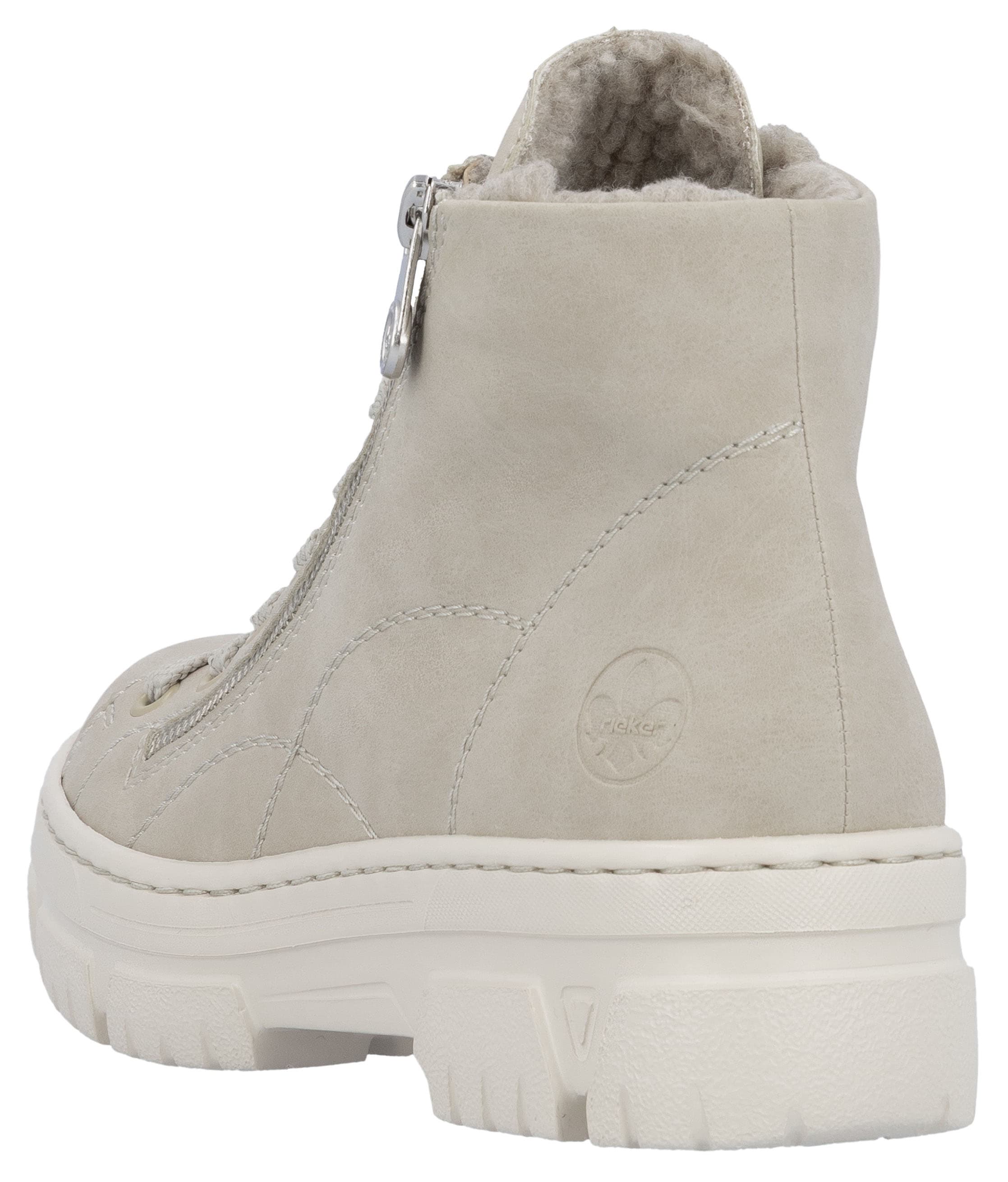 Rieker Winterboots  Plateauboots, Schnürboots mit Reißverschluss an der Außenseite