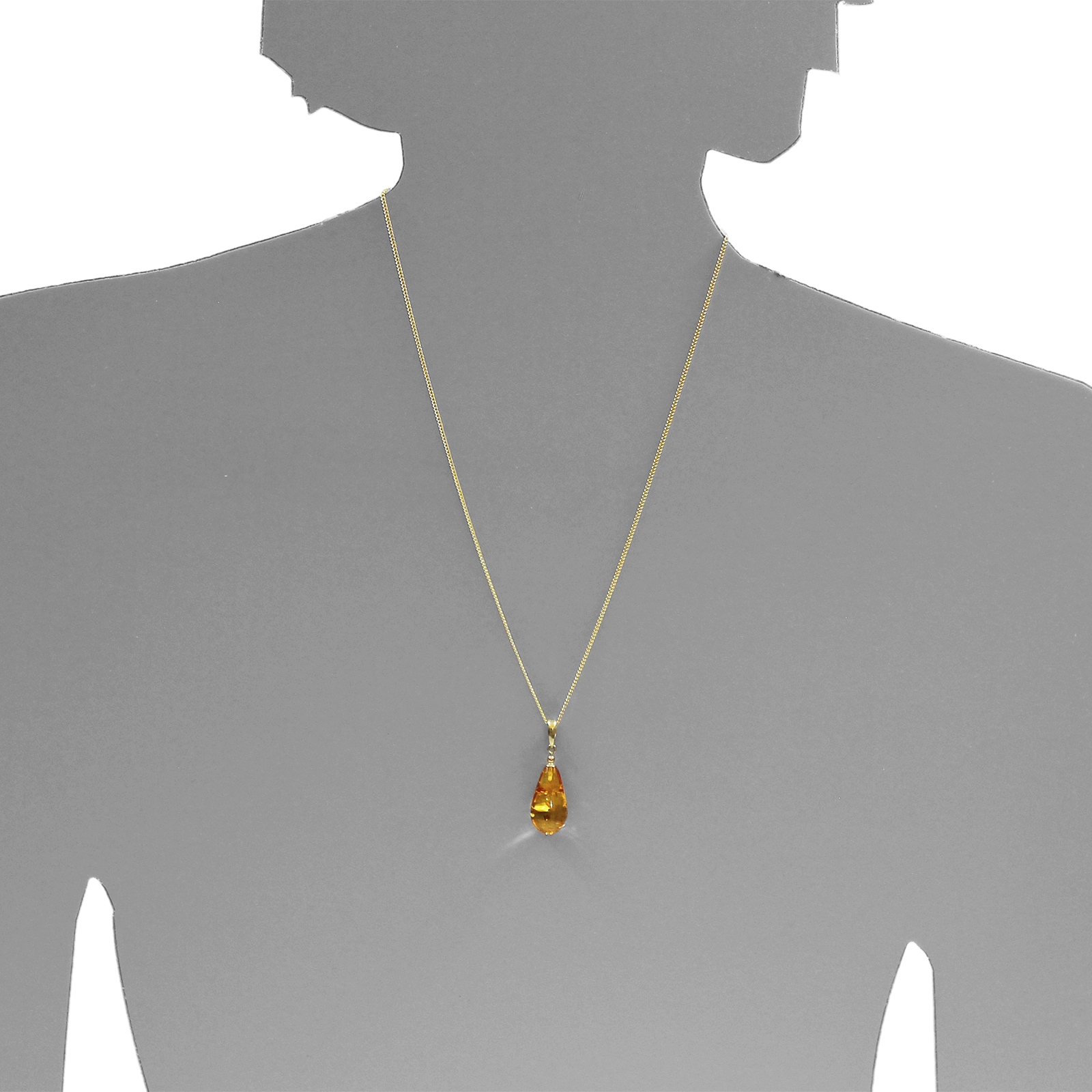 OSTSEE-SCHMUCK Kettenanhänger »- Klassisch 22 mm - Gold 333/000 - Bernstein -,«