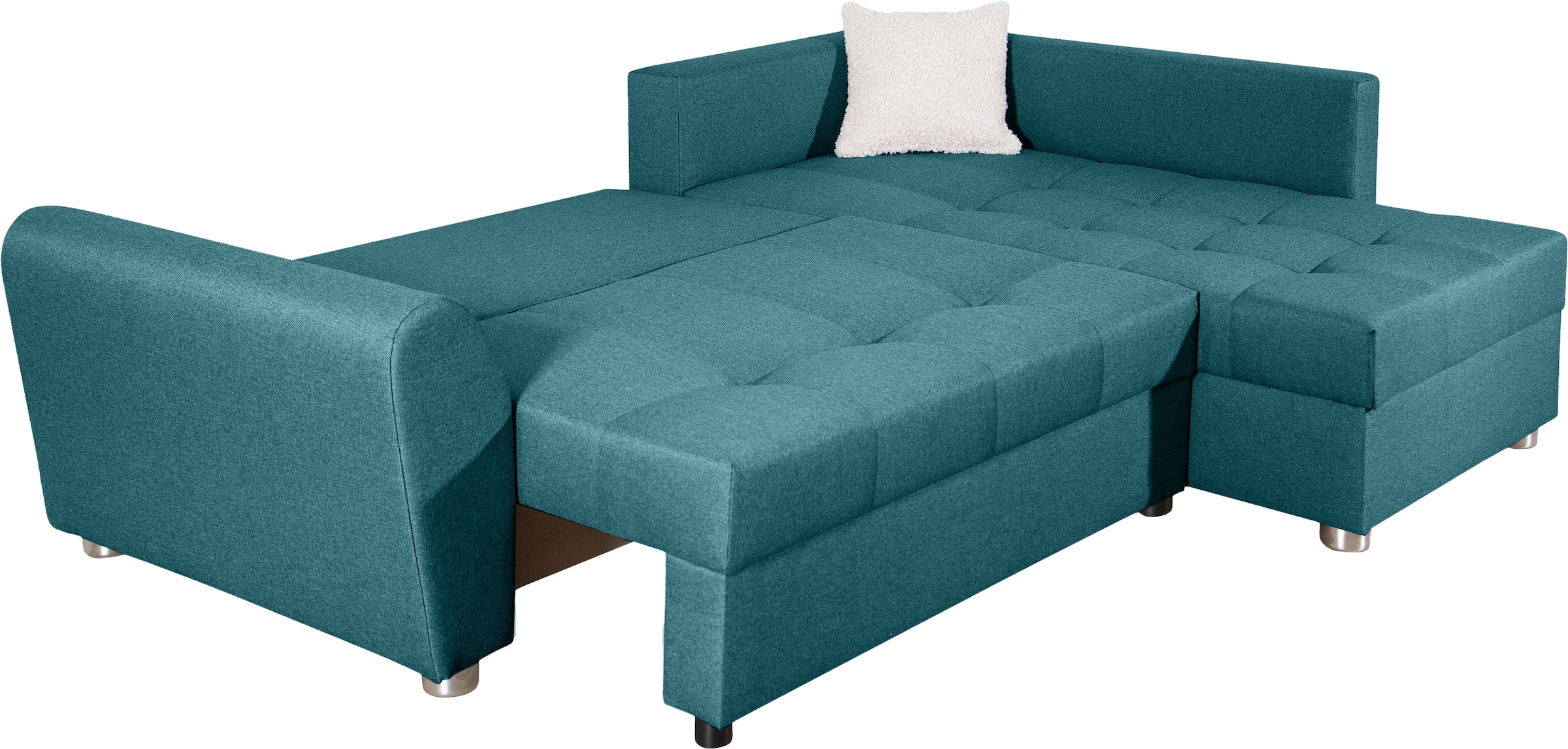 COLLECTION AB Ecksofa »Jana L-Form«, inkl. Bettfunktion,Bettkasten und Bonnelfederkern