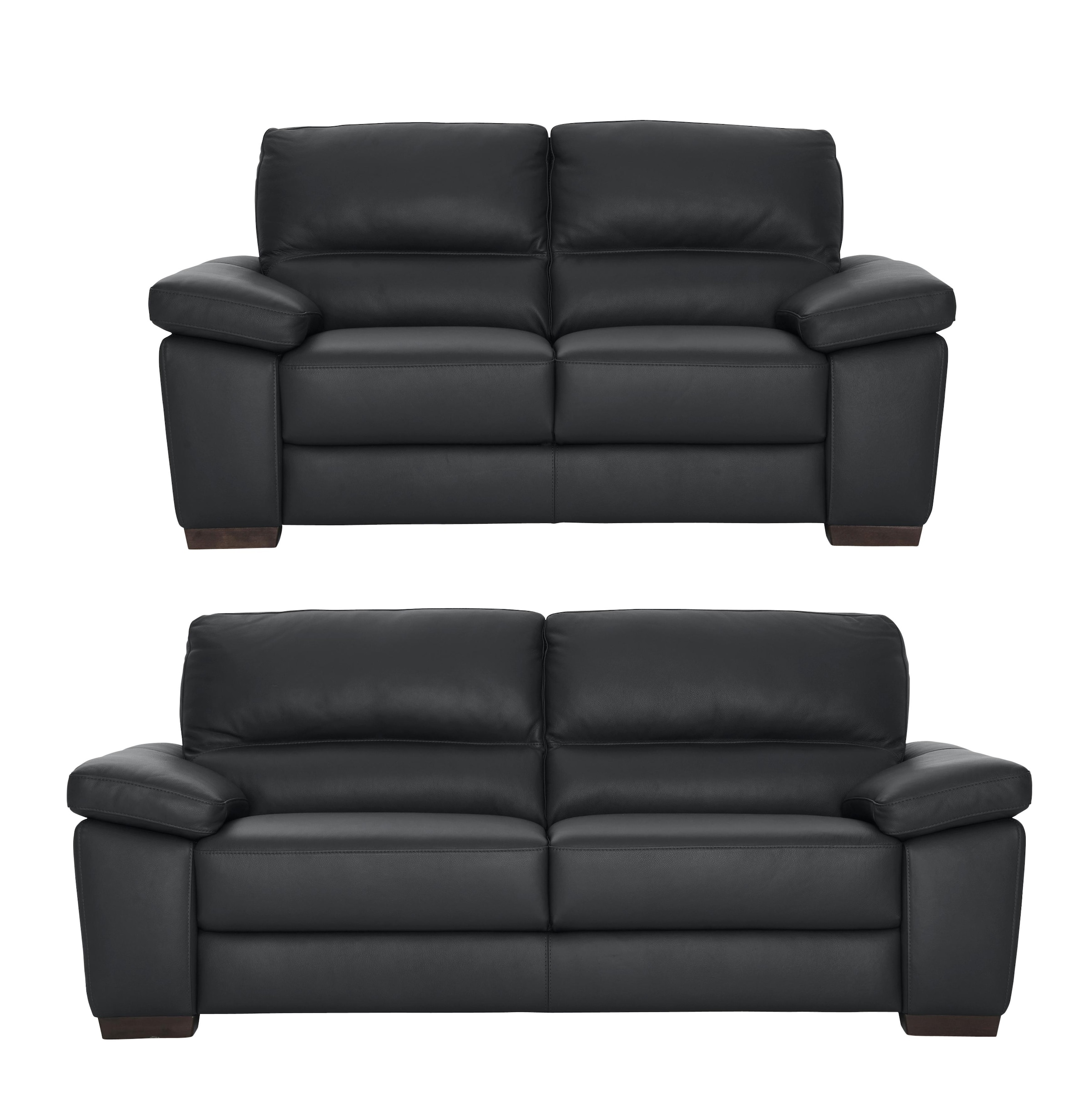 CALIA ITALIA Polstergarnitur »Gaia, hochwertige Garnitur aus 2-Sitzer und 3-Sitzer, edles Design« Set, 2 Stk. tlg. Ledergarnitur, in zwei hochwertigen