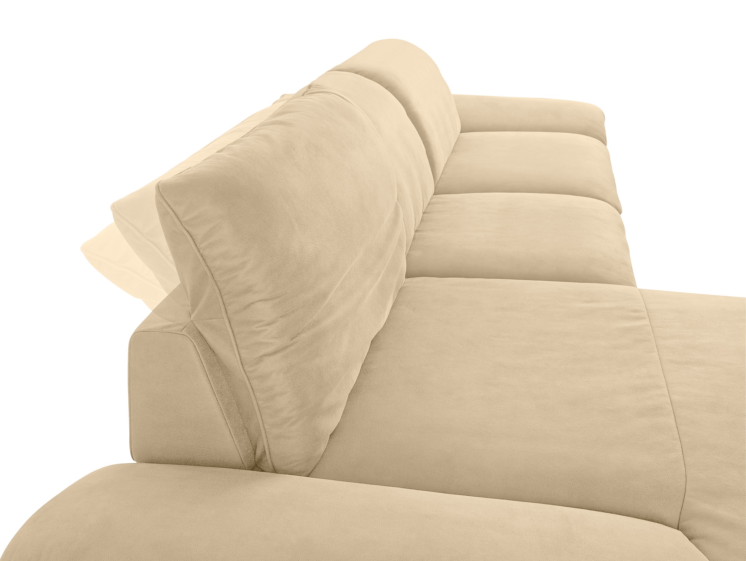 W.SCHILLIG Ecksofa »enjoy&MORE, Designsofa, bequem, elegant und zeitlos, L-Form«, Sitztiefenverstellung, Füße bronze pulverbeschichtet, Breite 340 cm