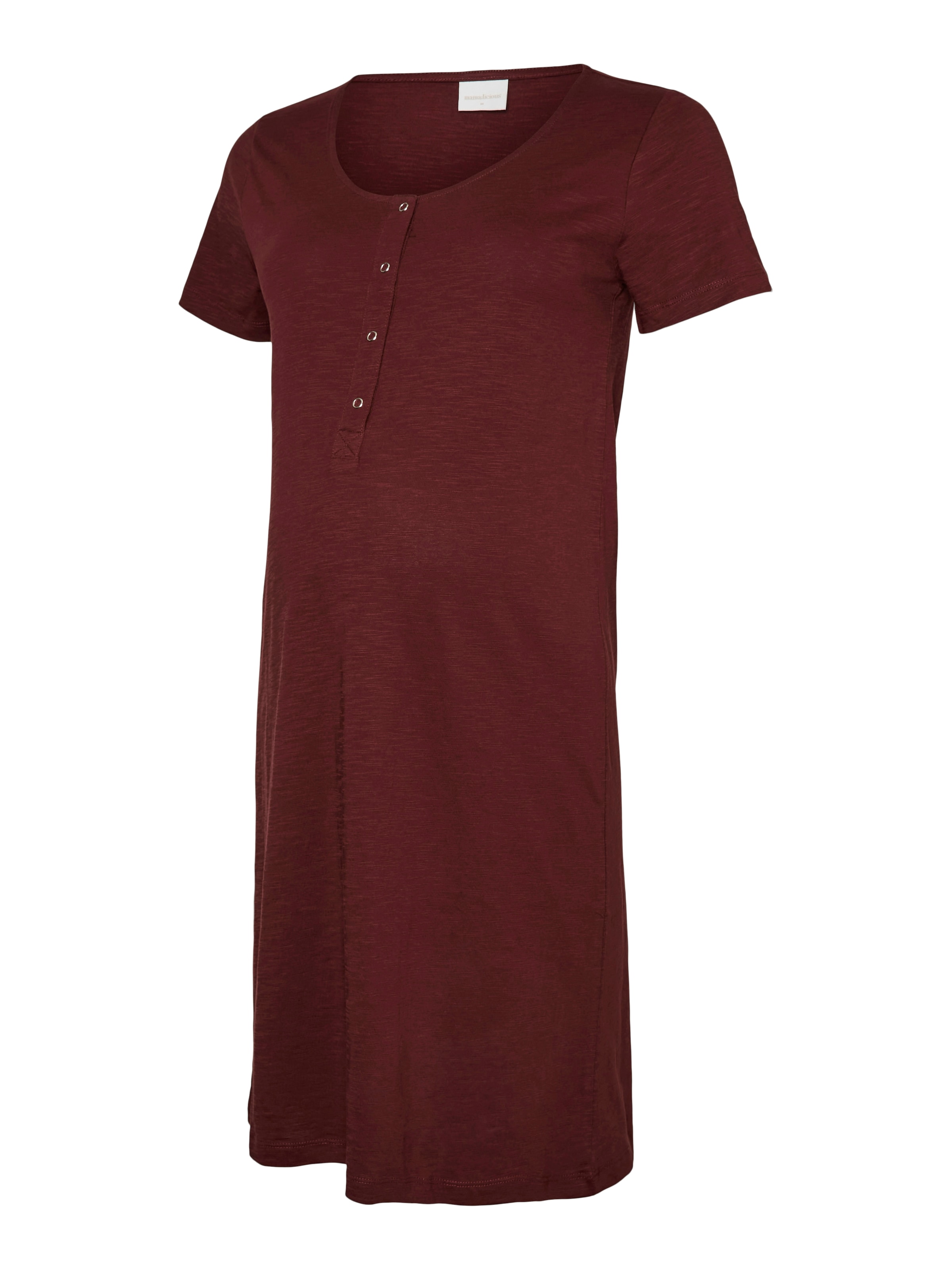 Mamalicious Umstandsnachthemd »MLMIRA SOLID JRS NIGHTGOWN 2F A. E. NOOS« aus Baumwolle, Regular Fit, mit Rundhalsausschnitt, kniefrei