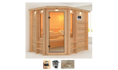 Karibu Sauna »Risa«, (Set), 9-kW-Ofen mit externer Steuerung kaufen