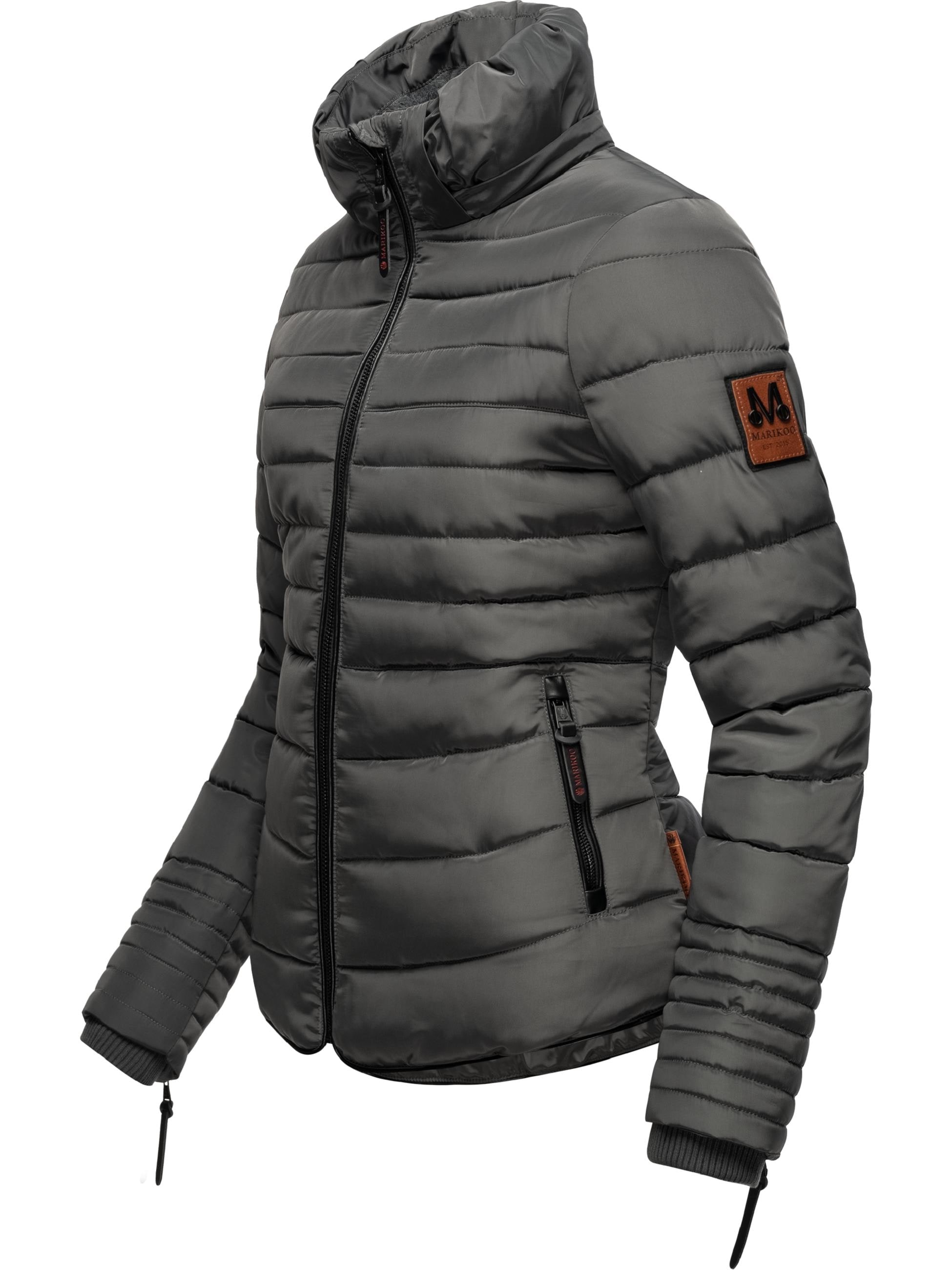 Marikoo Winterjacke »Winterjacke Amber« mit Kapuze stylische Steppjacke mit Teddyfutter