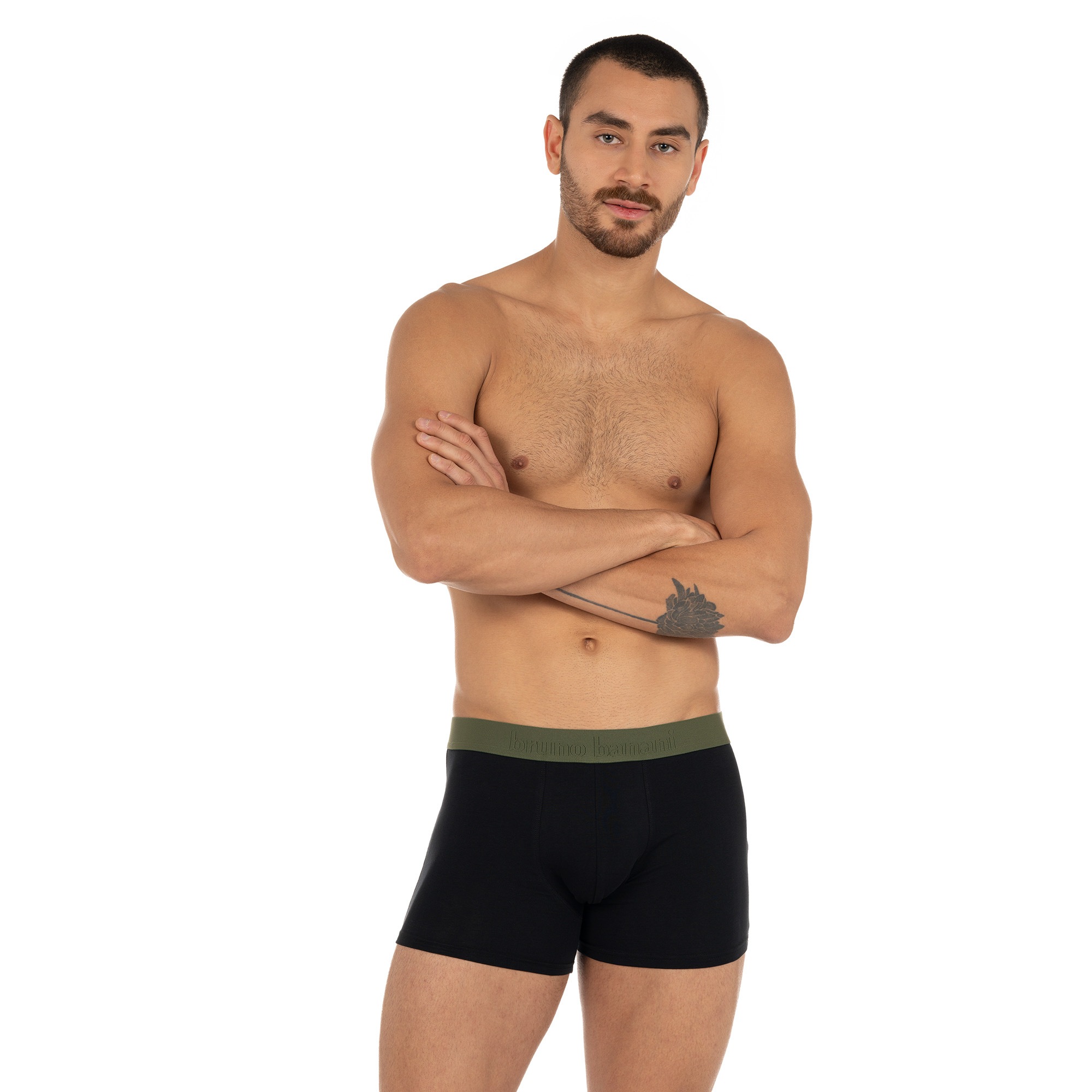 Bruno Banani Boxershorts »FLOWING«, (2er Pack), mit kontrastfarbenem Bündchen