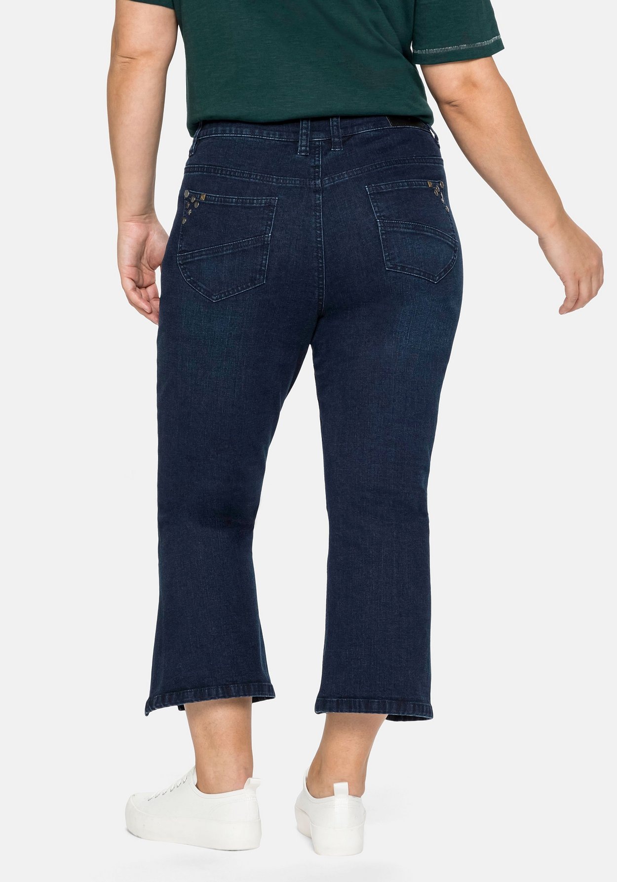 Sheego Bootcut-Jeans »Jeans in 7/8-Länge mit hoch geschlitztem Saum«
