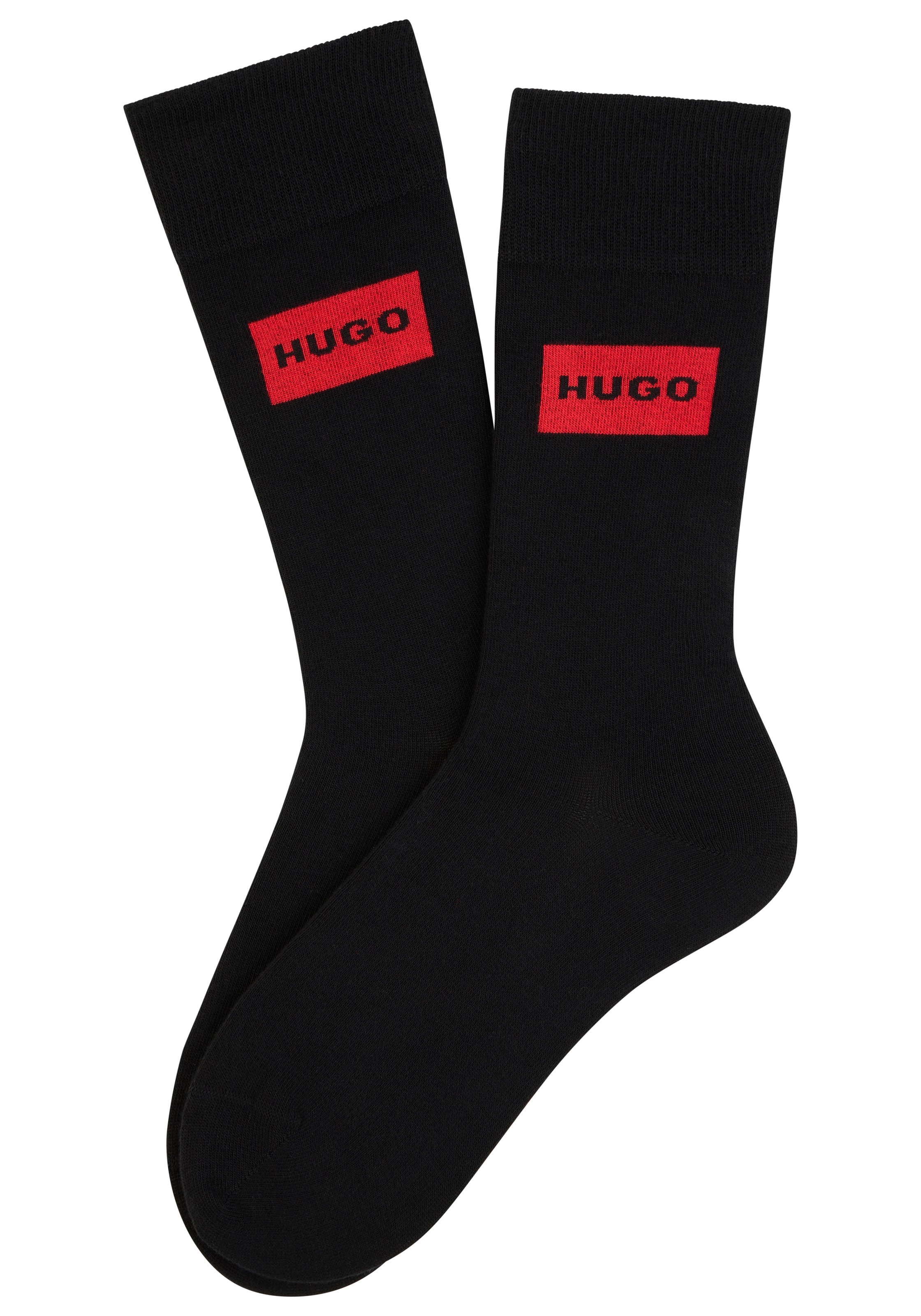 HUGO Underwear Socken »RED LABEL« 2 Paar tlg. mittelhoch, verstärkte Fersen- und Zehenbereich, Rippbündchen