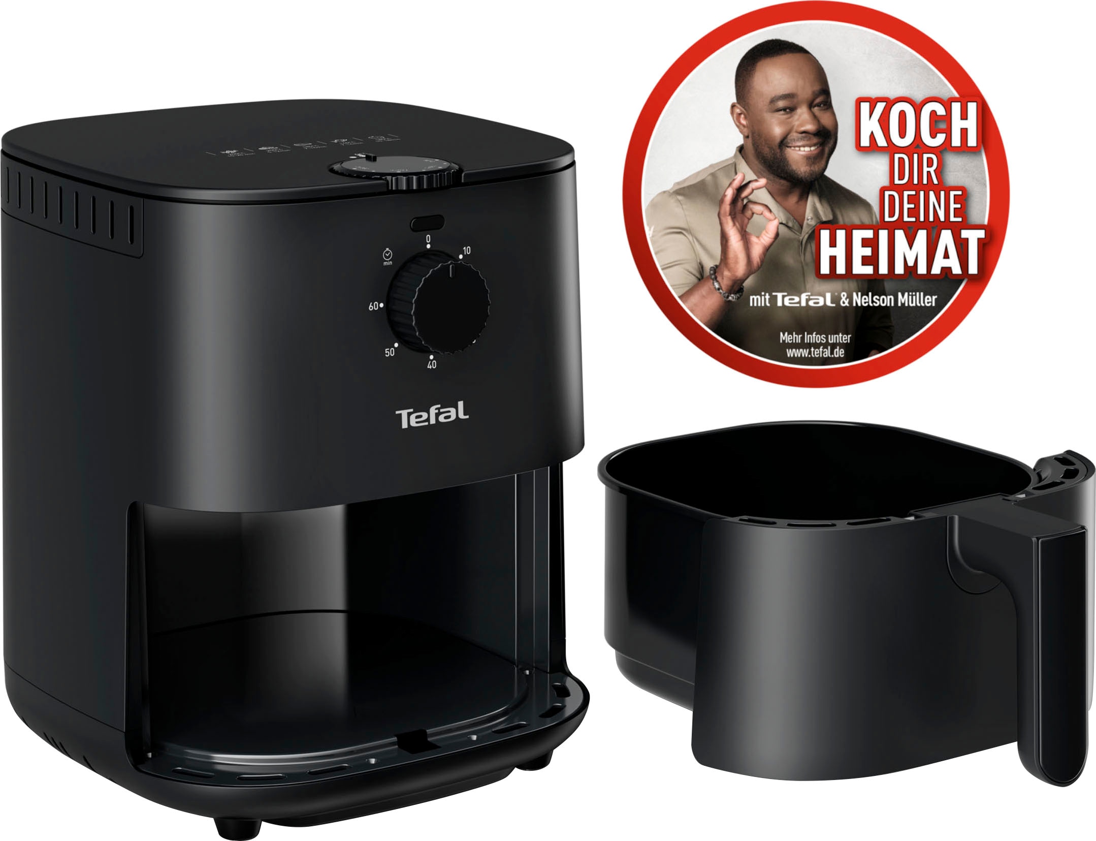 Tefal Heißluftfritteuse »EY1308 Easy Fry Essential«, 1430 W, kompaktes Design, energiesparend, knusprige Ergebnisse, gesund Kochen