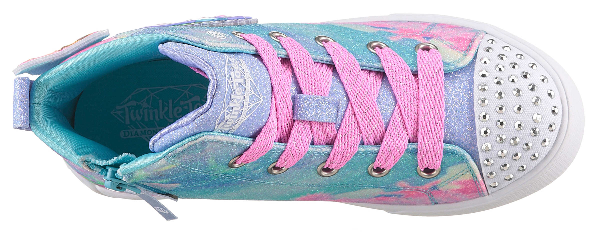Skechers Sneaker »TWINKLE MAGIC LIGHTS«, Blink,-Schnürboots,Reißver.,Glitzer, Größenschablone zum Download