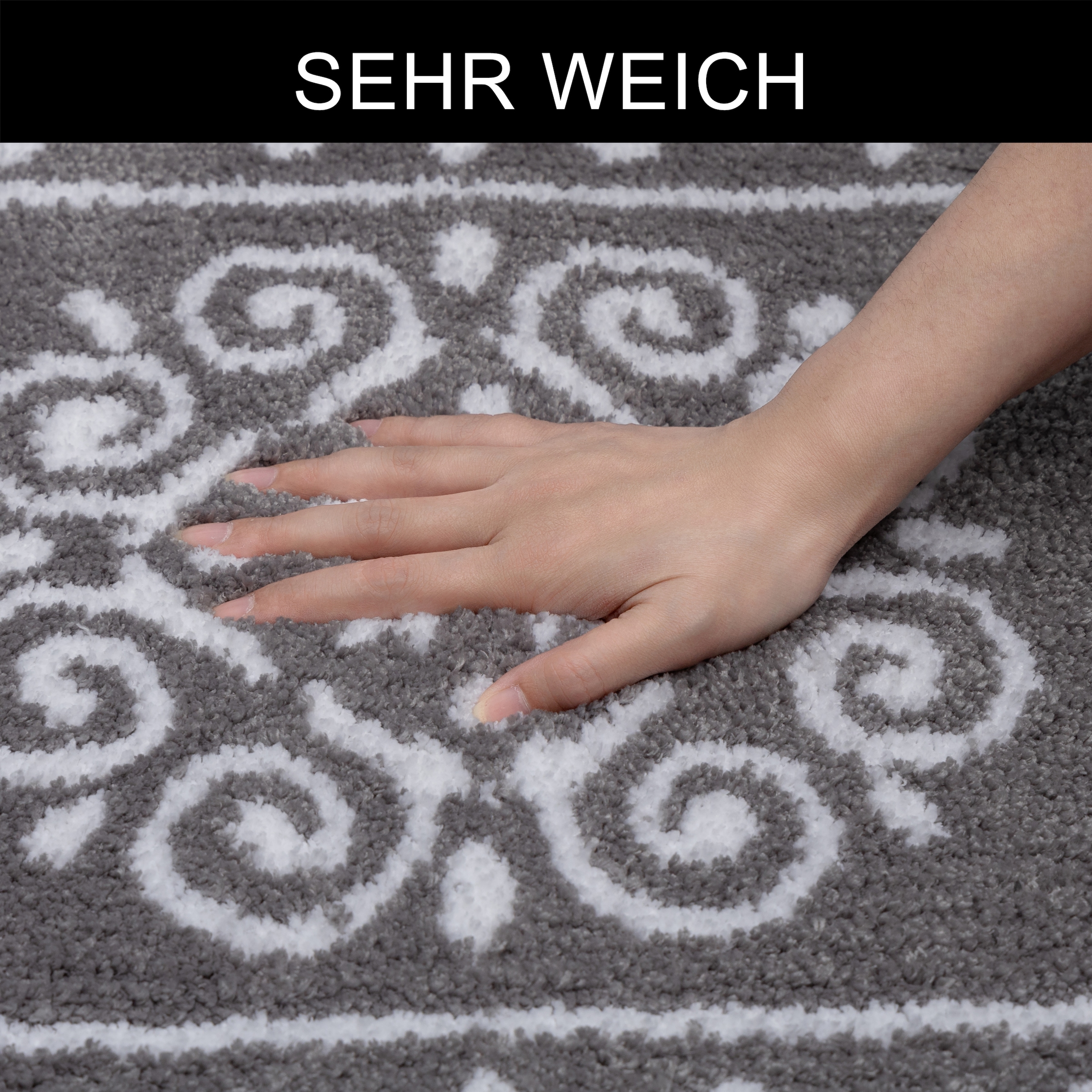 OTTO home Badematte »Dafna, Badteppich, Badvorleger, Badezimmer Teppich« Höhe 12 mm rutschhemmend beschichtet fußbodenheizungsgeeignet | schnell trocknend Orient-Optik, Vintage Design