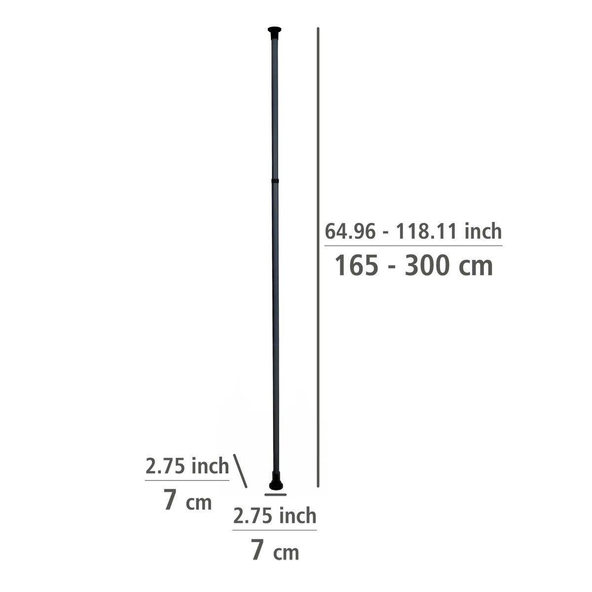 WENKO Klemmstange »Herkules«, ausziehbar, verstellbar bis 300 cm