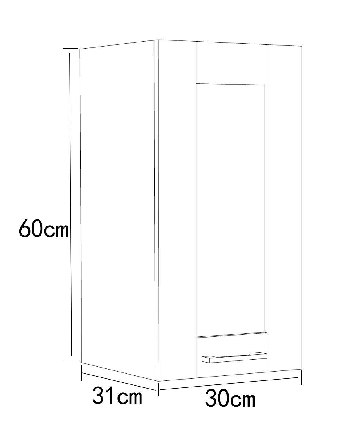 VCM Hängeschrank »Küchenschrank B. 30 cm Hängeschrank Küche Colura«