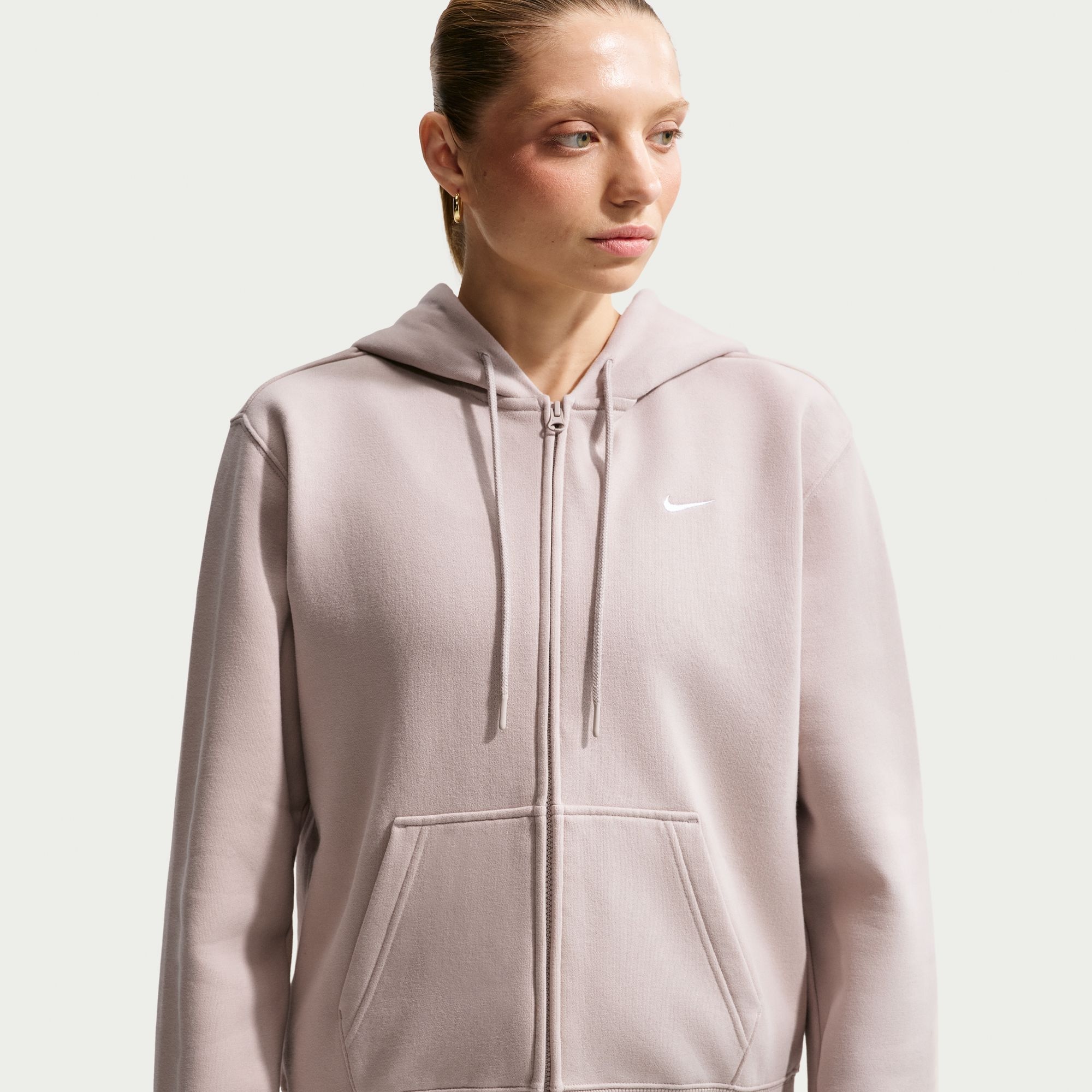 Nike Sportswear Kapuzensweatjacke »W NK STDO FLC MW STD FZ HDY« mit Kapuze, Langarm, aus angerauter Sweatware