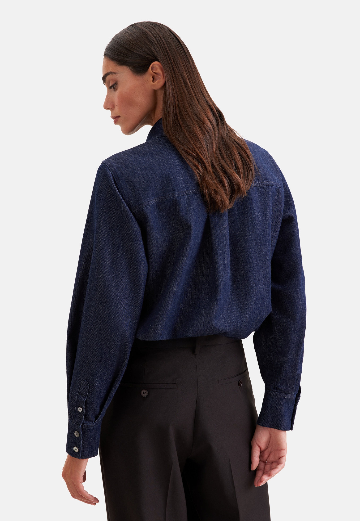 seidensticker Hemdbluse 1/1 Kragen Denim